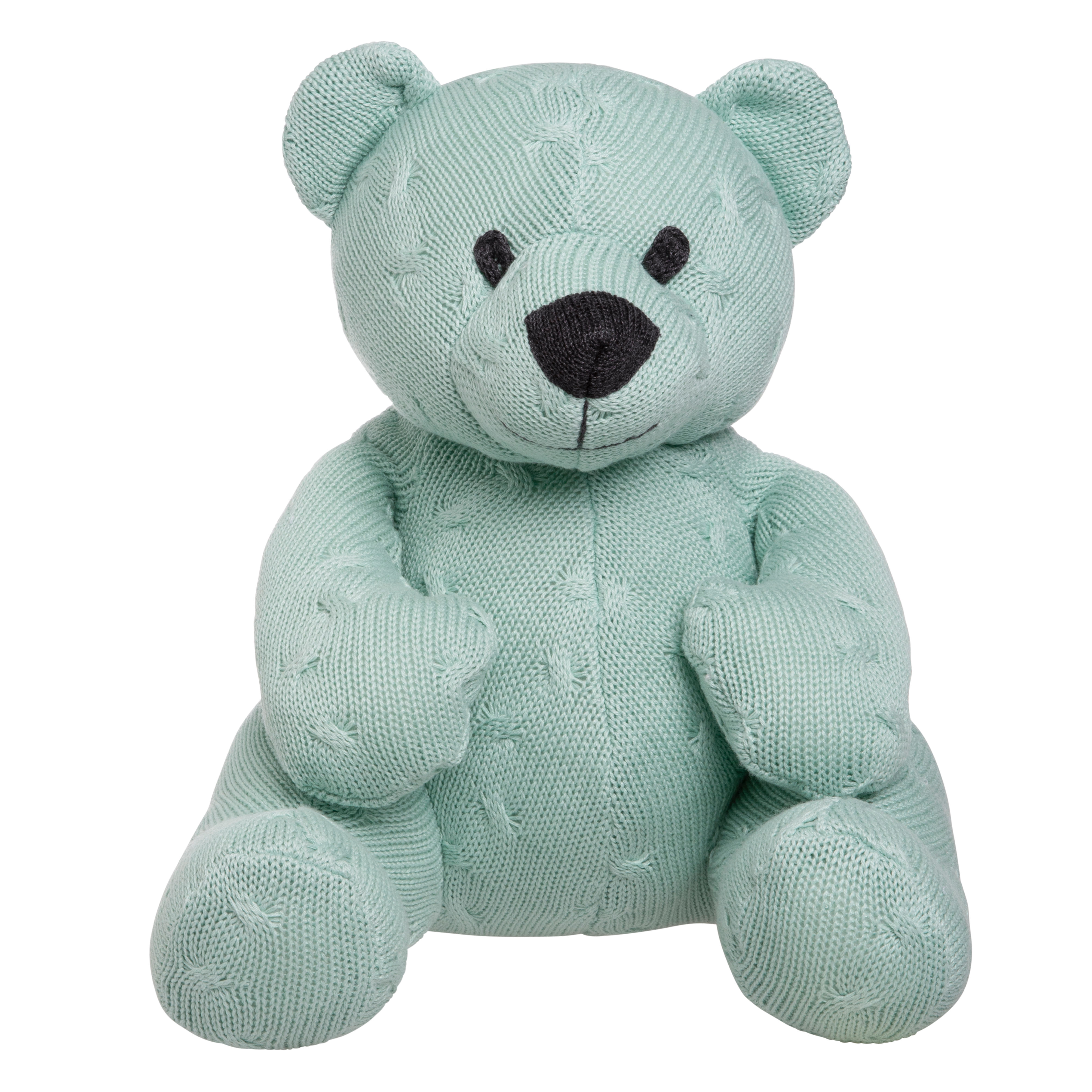 Stuffed bear Cable mint - 35 cm