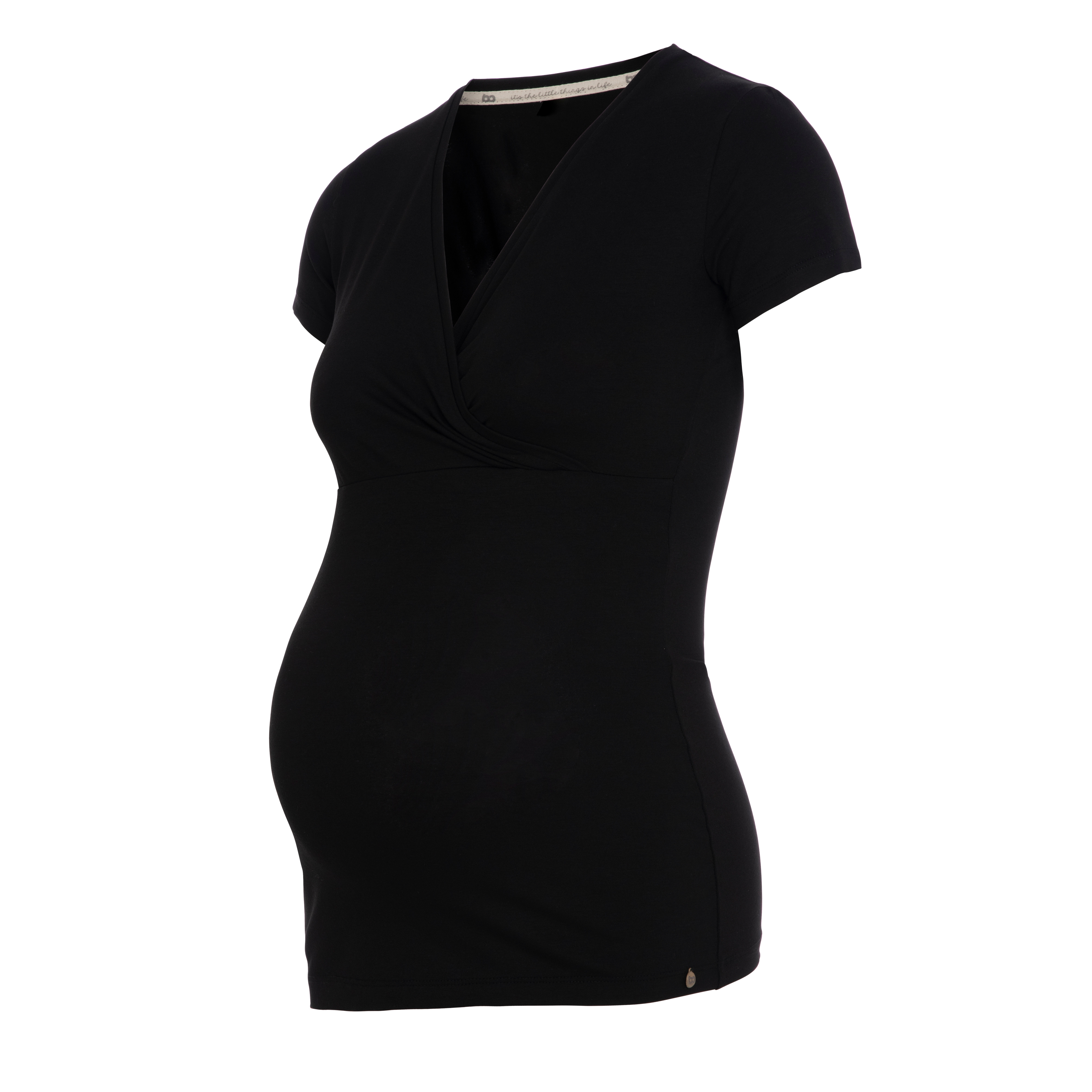 Maternity T-shirt Glow black - S - With nursing function