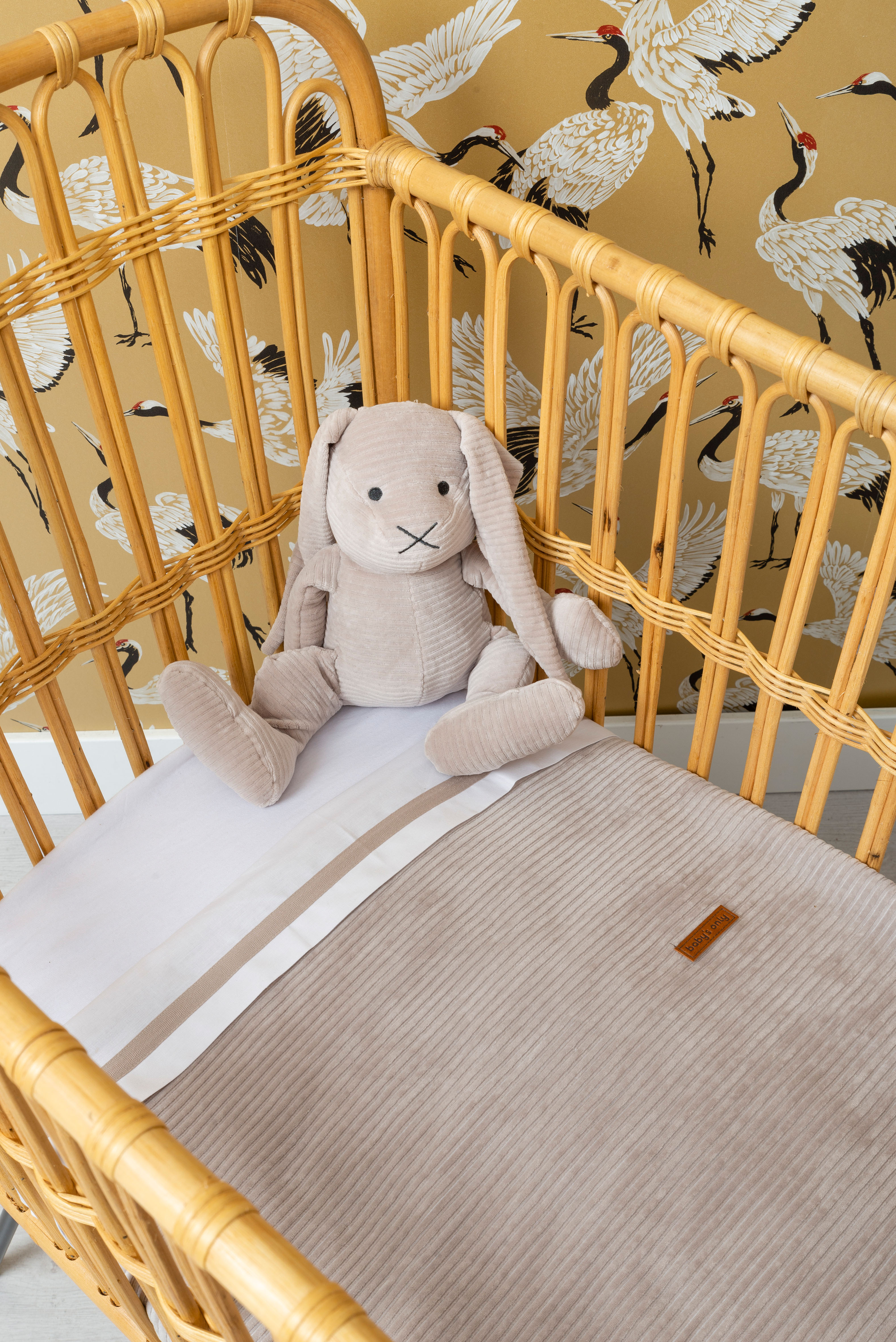 Baby crib blanket teddy Sense pebble grey