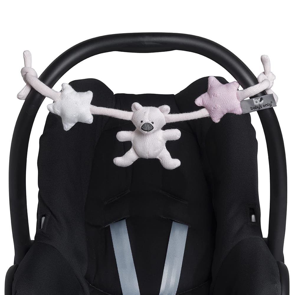 Car seat toy classic pink/baby pink/white