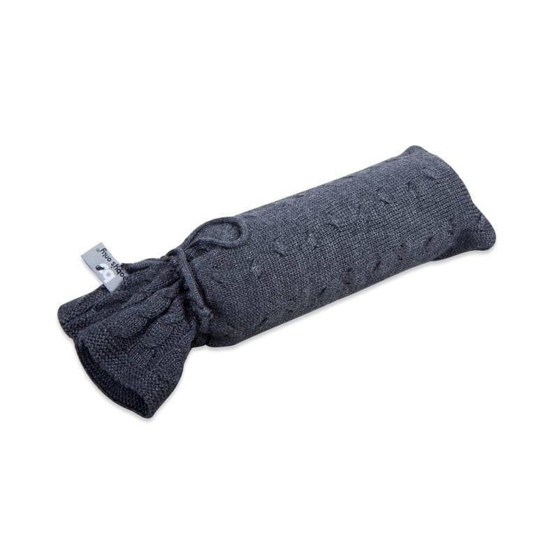 Hot water bottle cover Cable anthracite