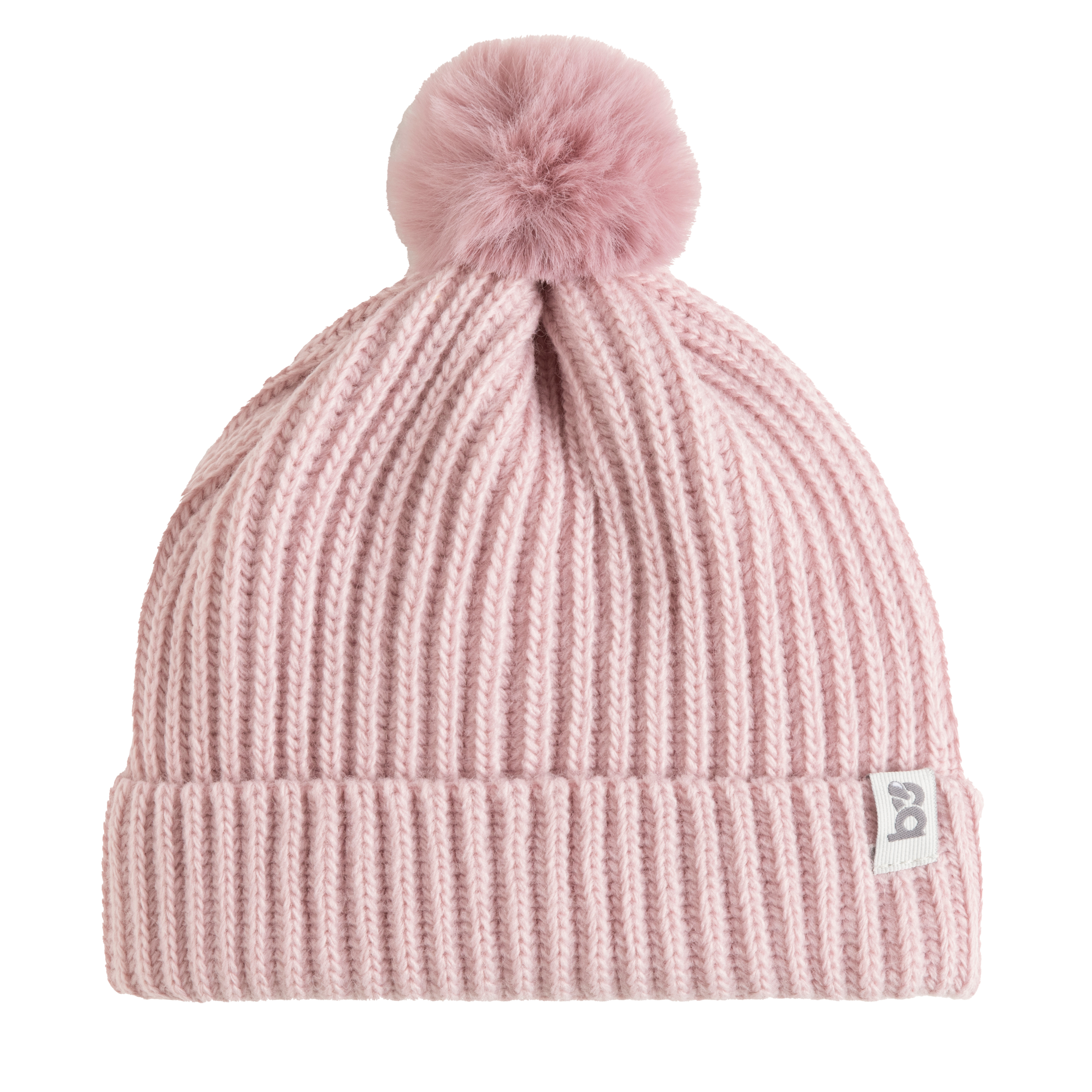 Hat with pompon Cool old pink - 3-36 months