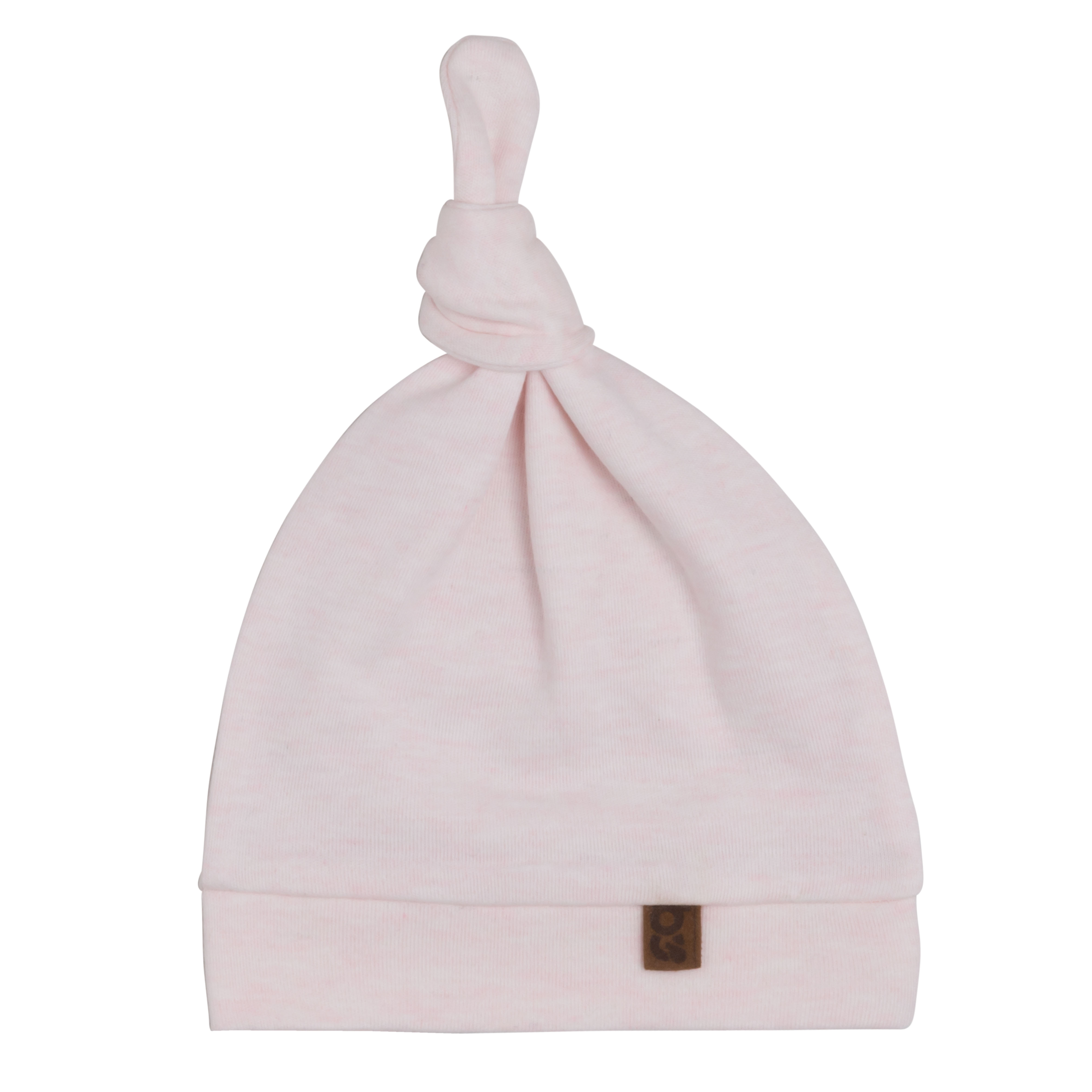 Knotted hat Melange classic pink - 3-6 months