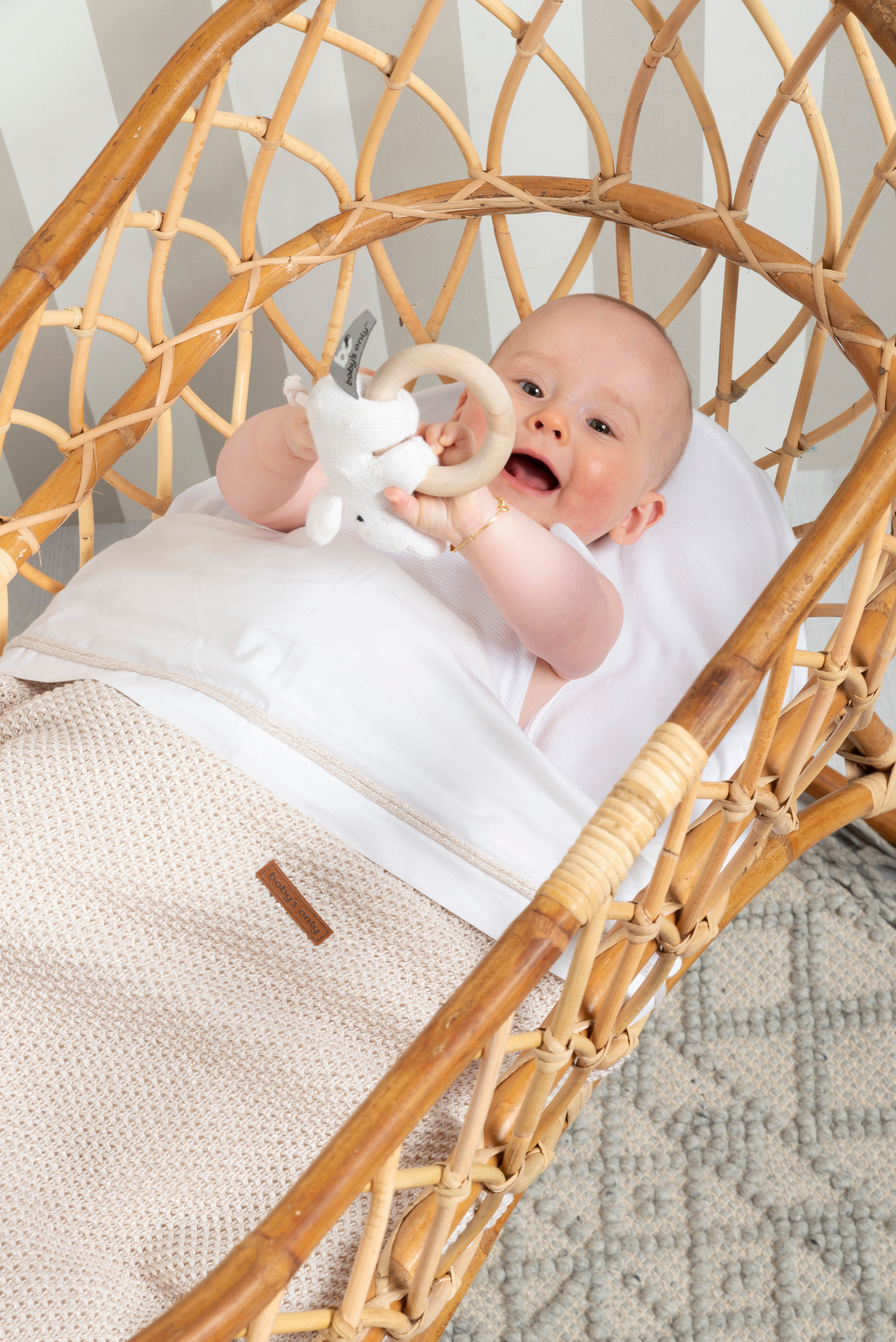 Baby crib blanket soft Sparkle-Flavor gold-mint melee