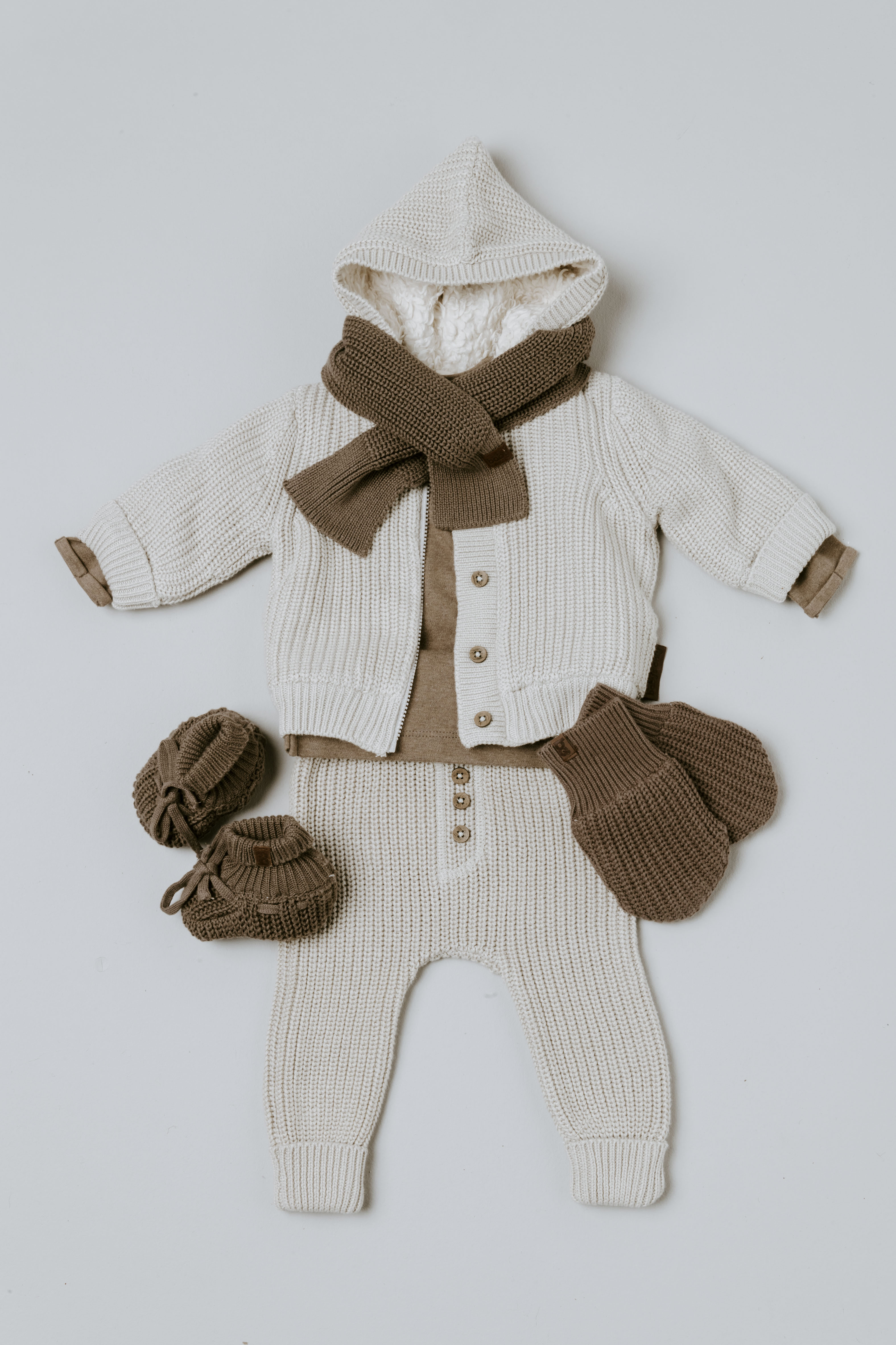 Cardigan with hood teddy Soul warm linen - 62