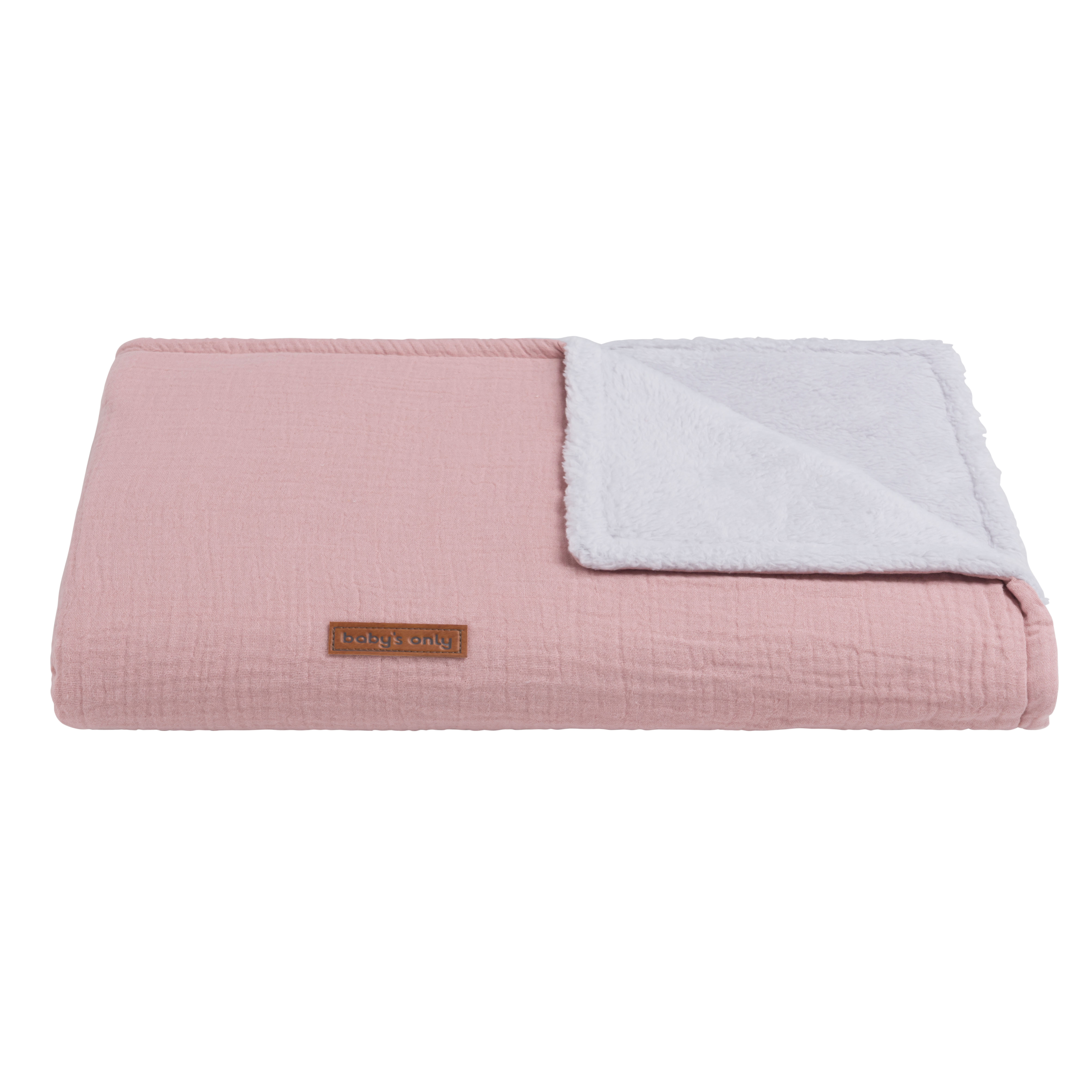 Cot blanket teddy Breeze old pink