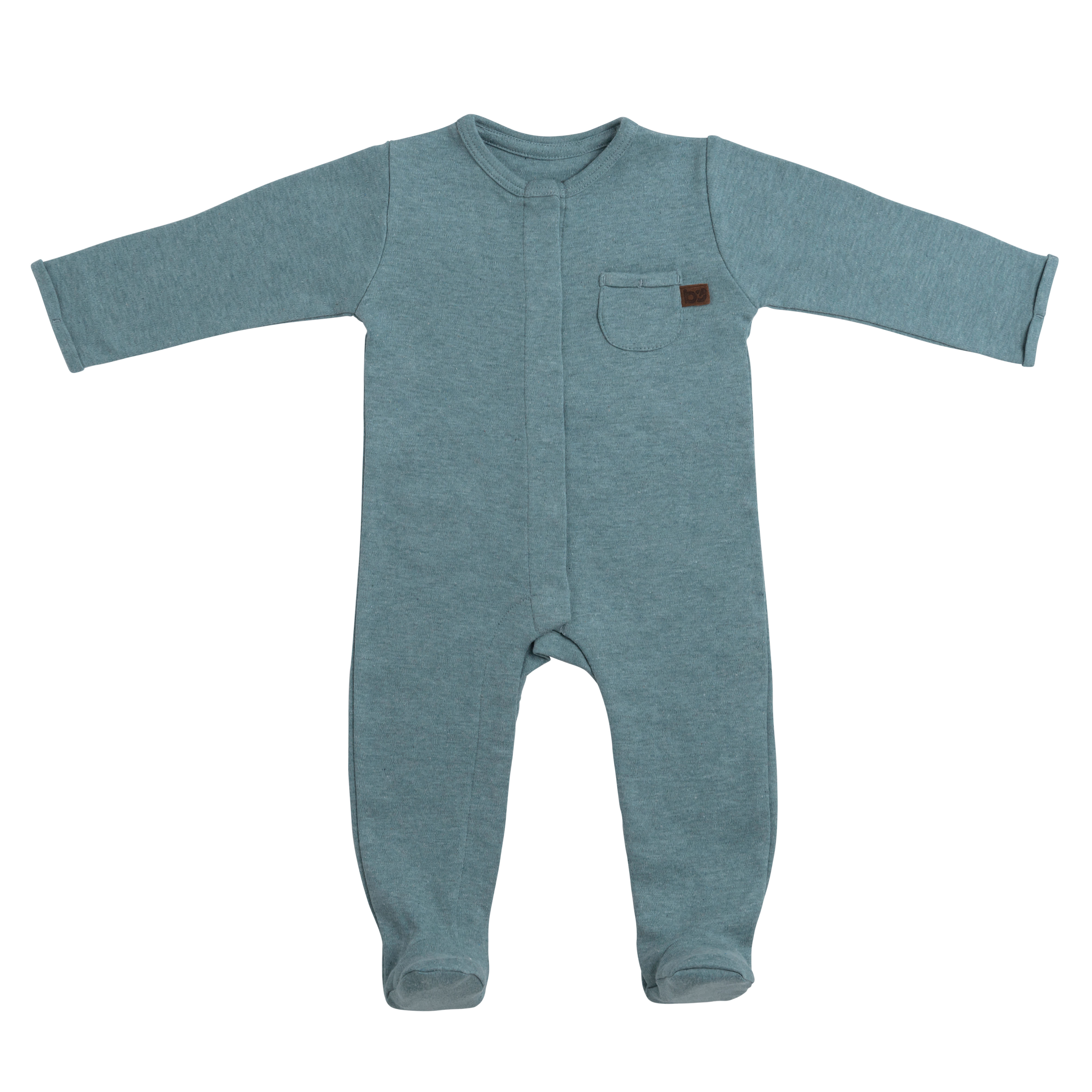 Playsuit with feet Melange stonegreen - 50