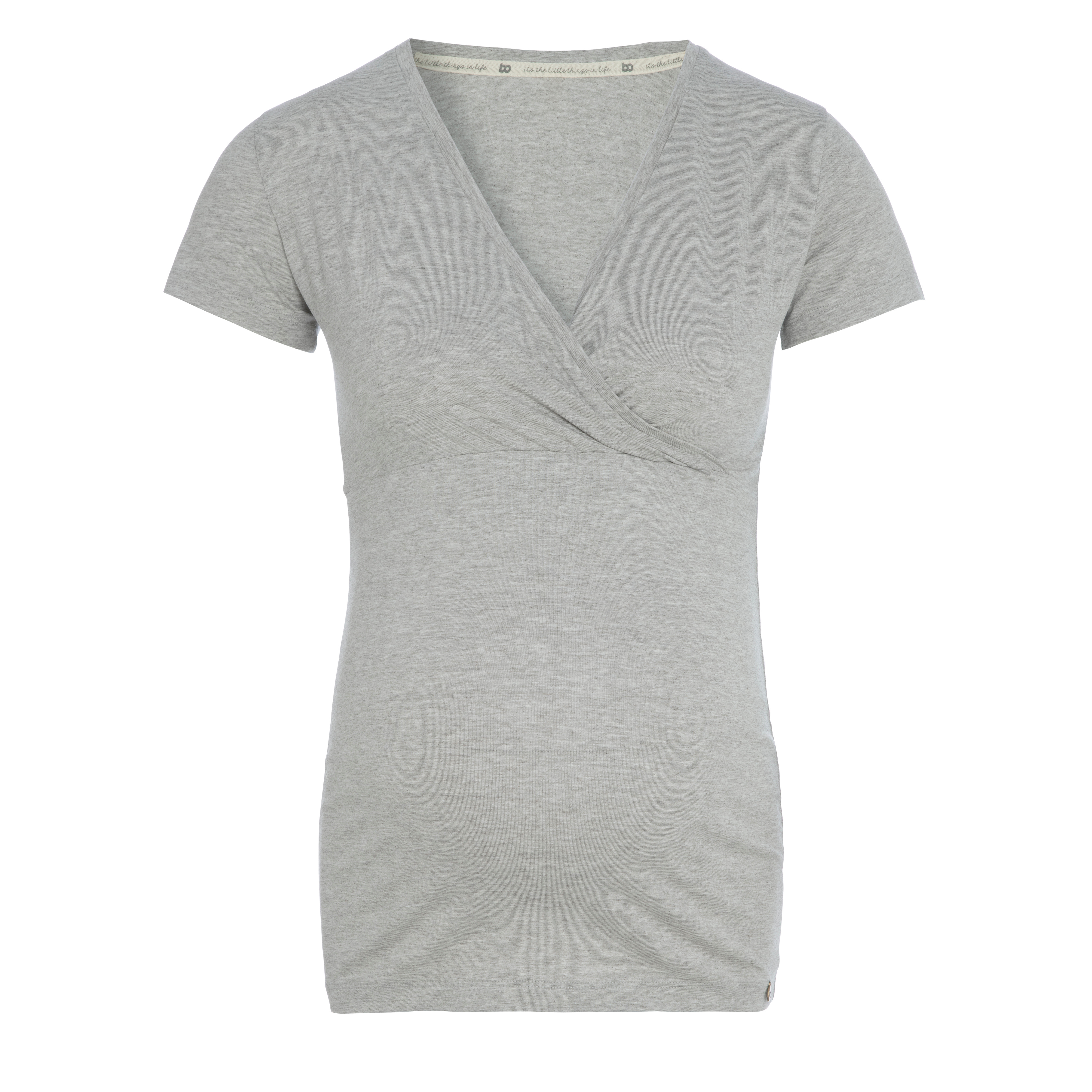 Maternity T-shirt Glow dusty grey - M - With nursing function