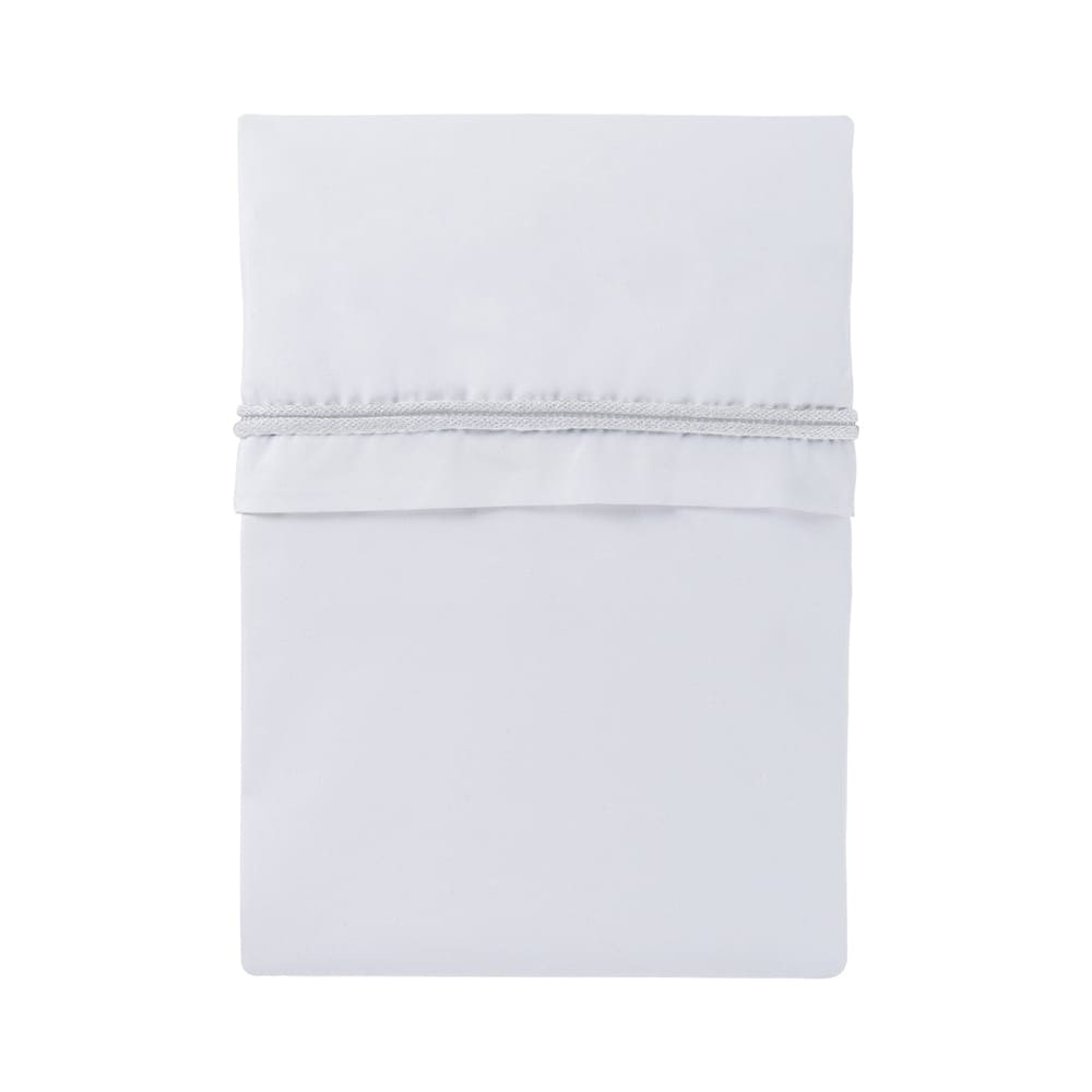 Cot sheet knitted ribbon white