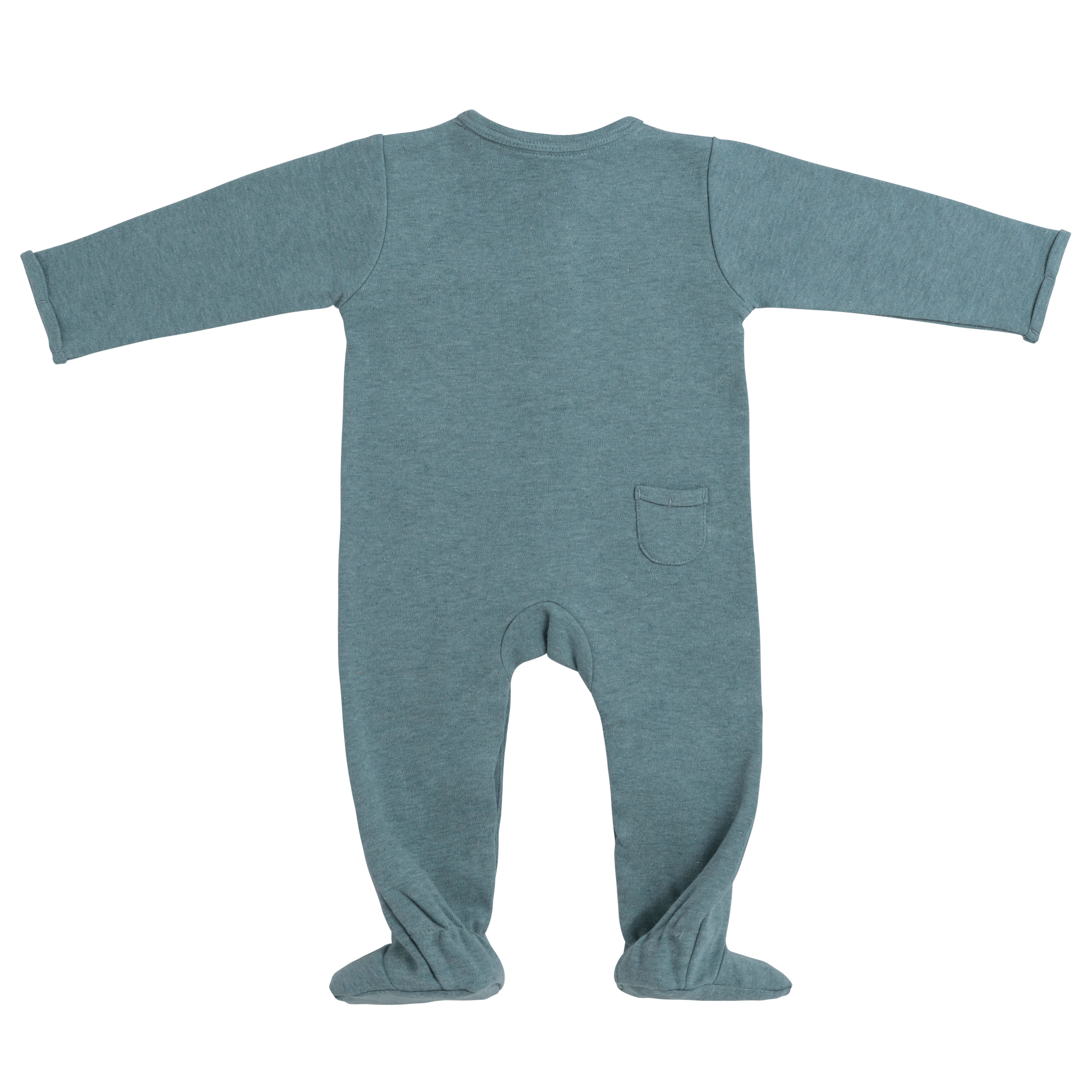 Playsuit with feet Melange stonegreen - 56