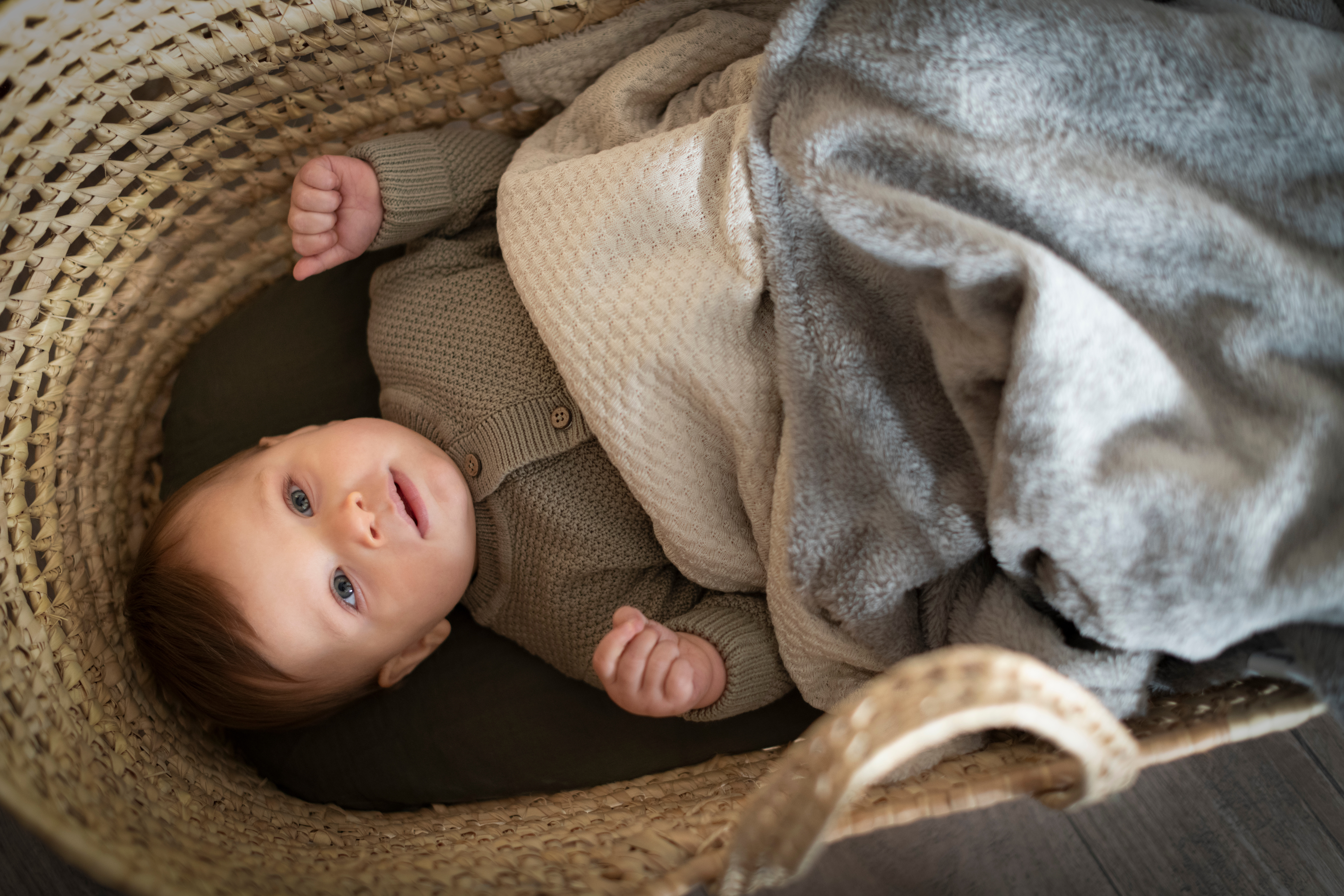 Baby crib blanket teddy Sky warm linen