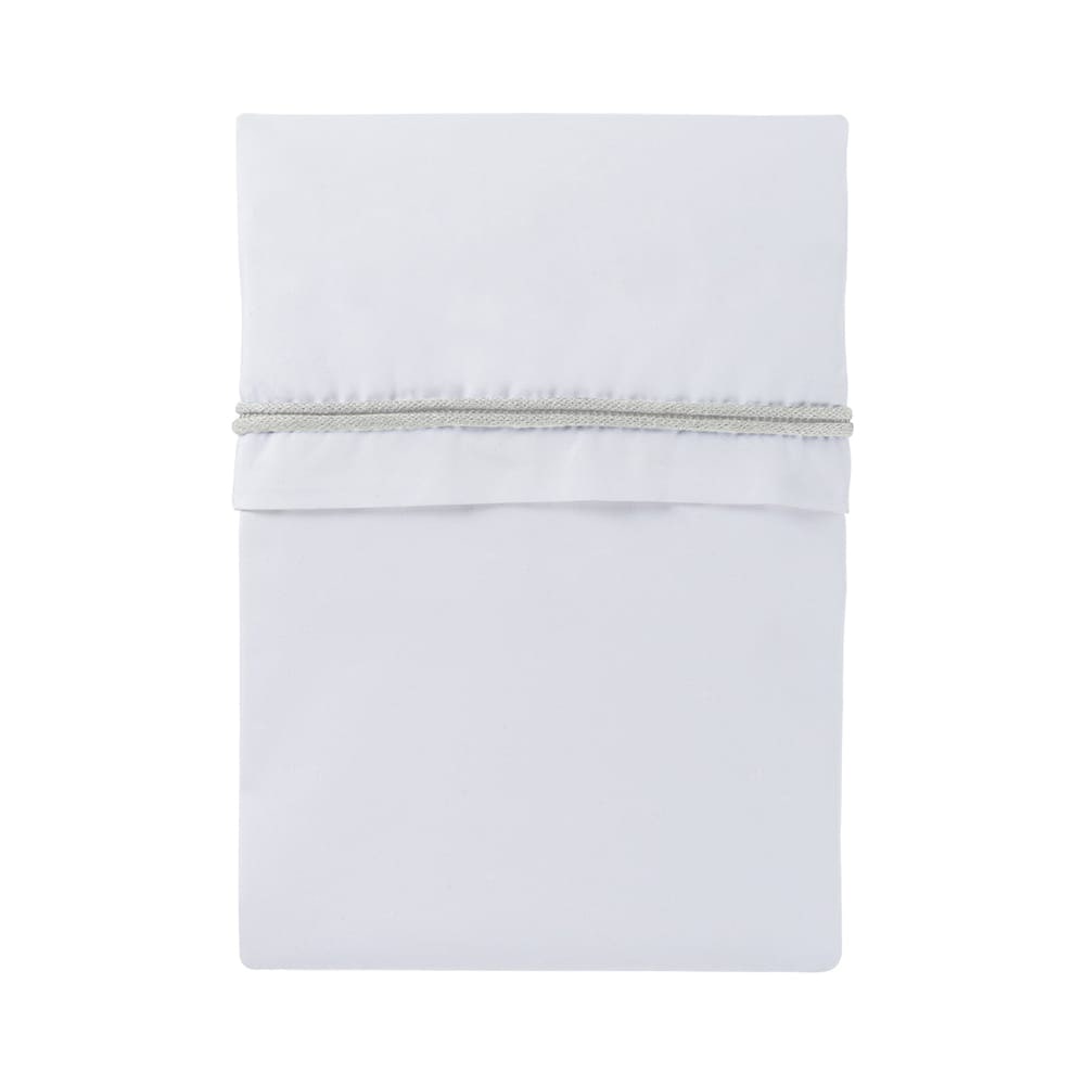 Cot sheet knitted ribbon woolwhite/white