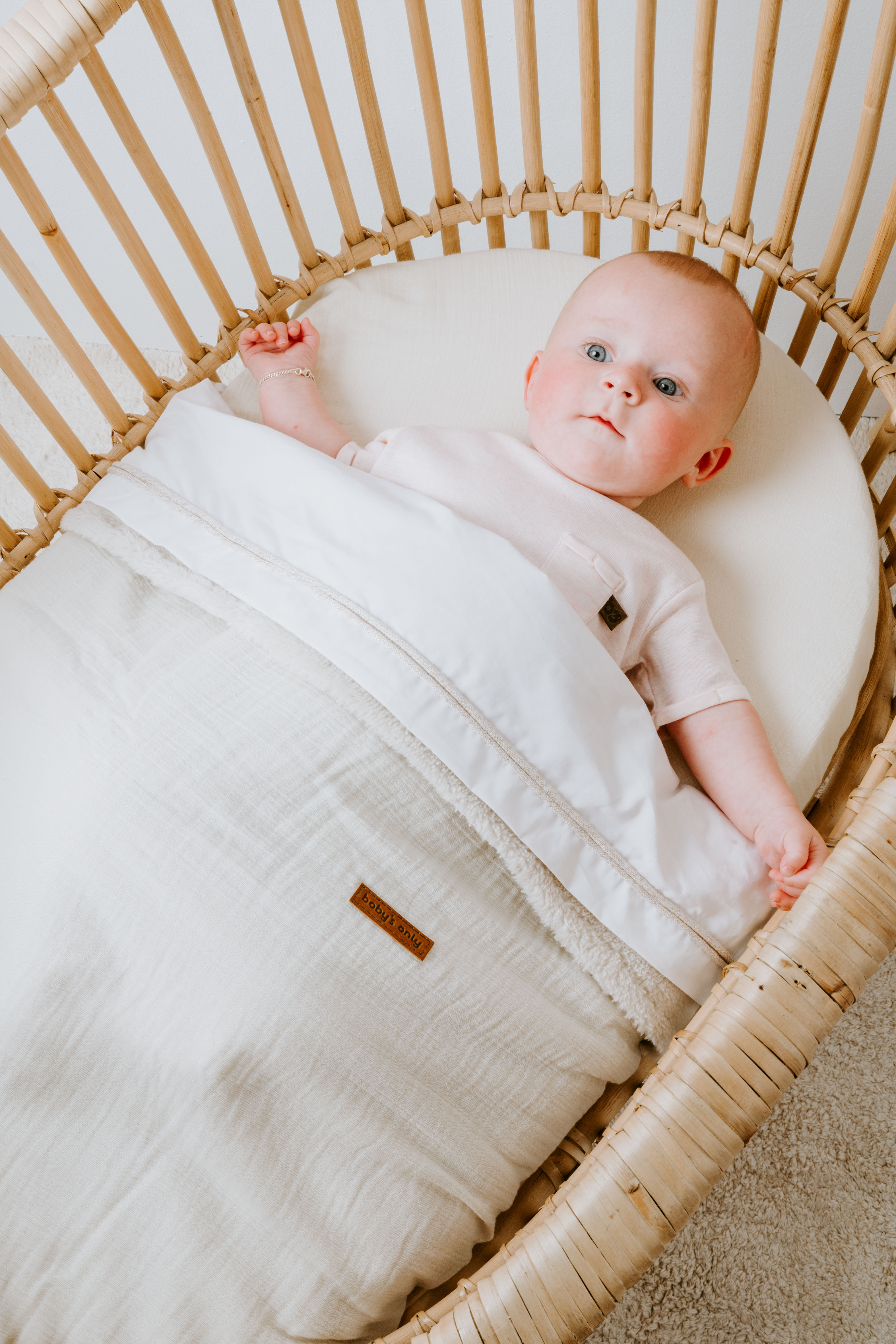 Baby crib blanket teddy Breeze warm linen