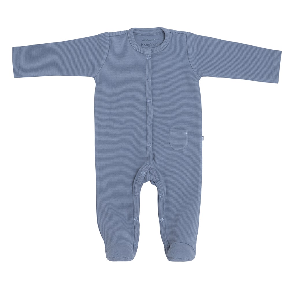 Playsuit with feet Pure vintage blue - 56