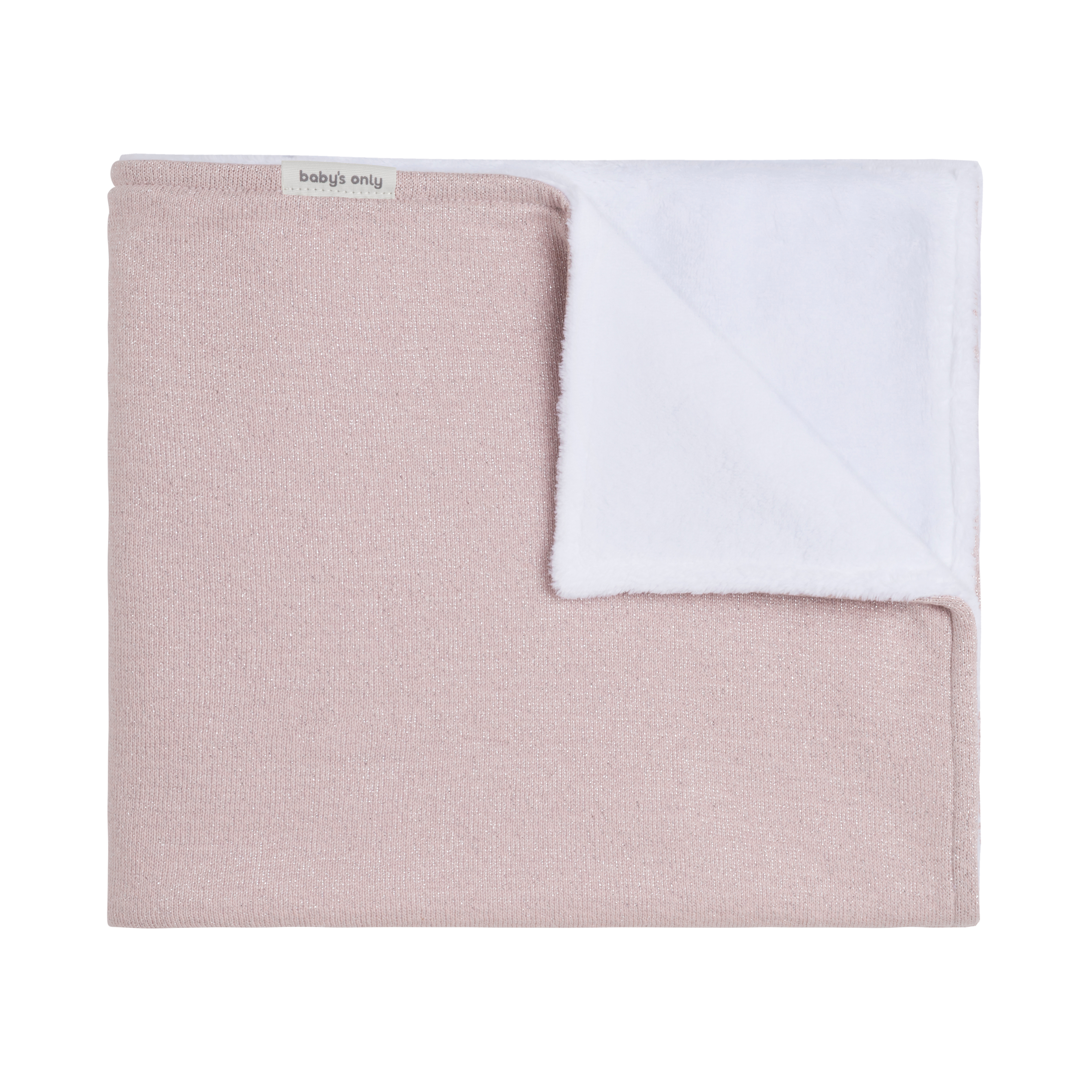 Cot blanket teddy Sparkle silver-pink melee
