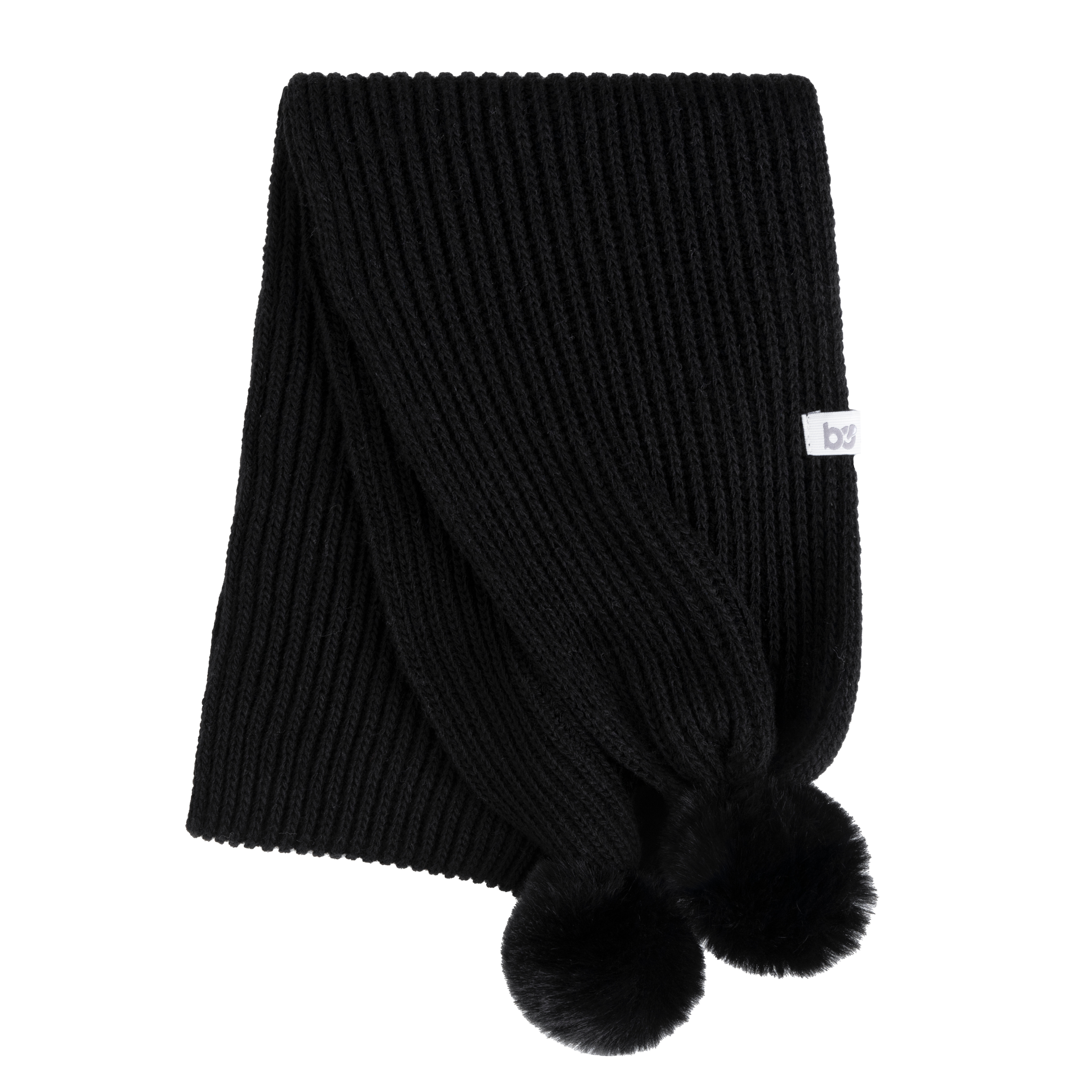 Scarf with pompon Cool black - 3-8 years