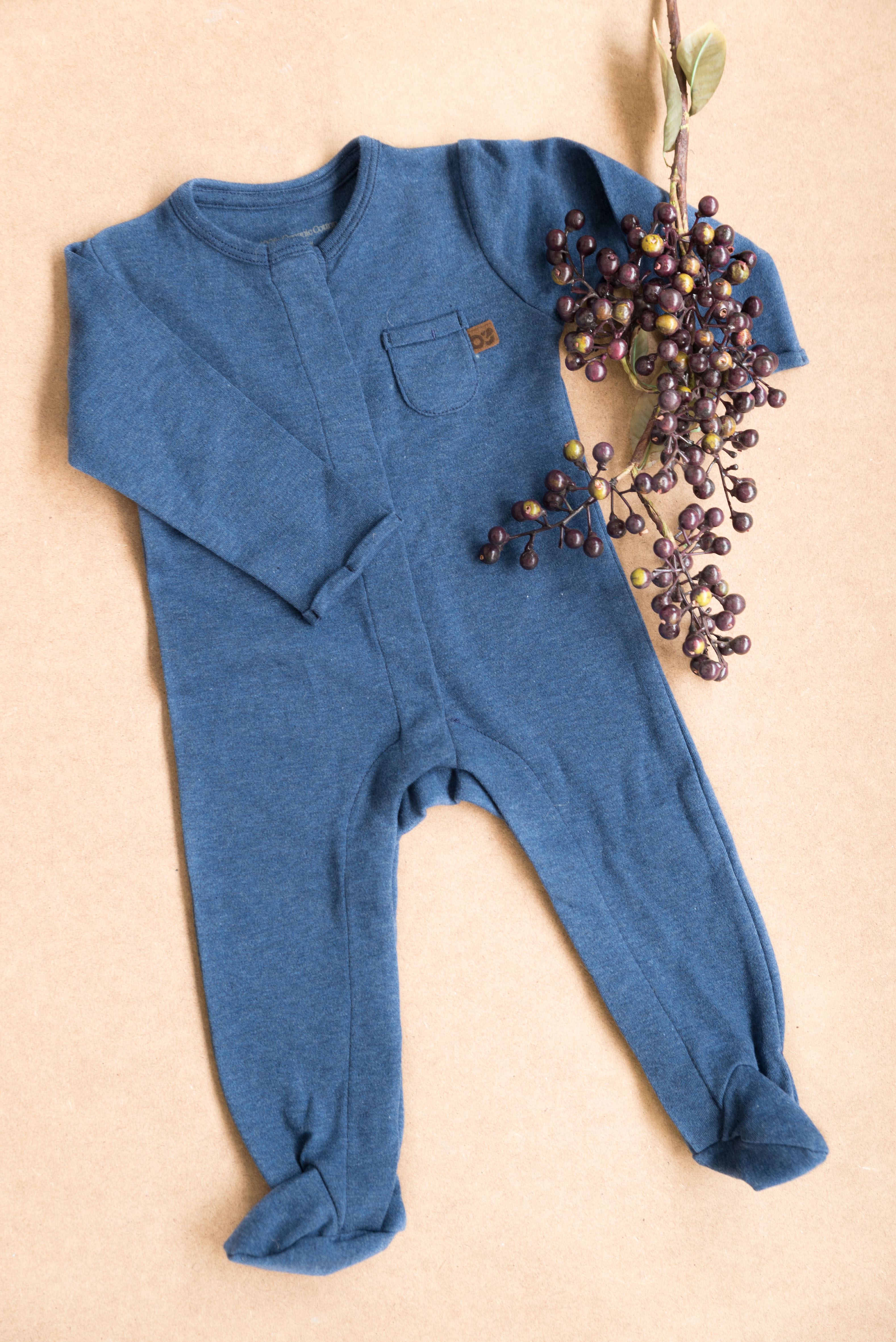 Playsuit with feet Melange jeans - 62