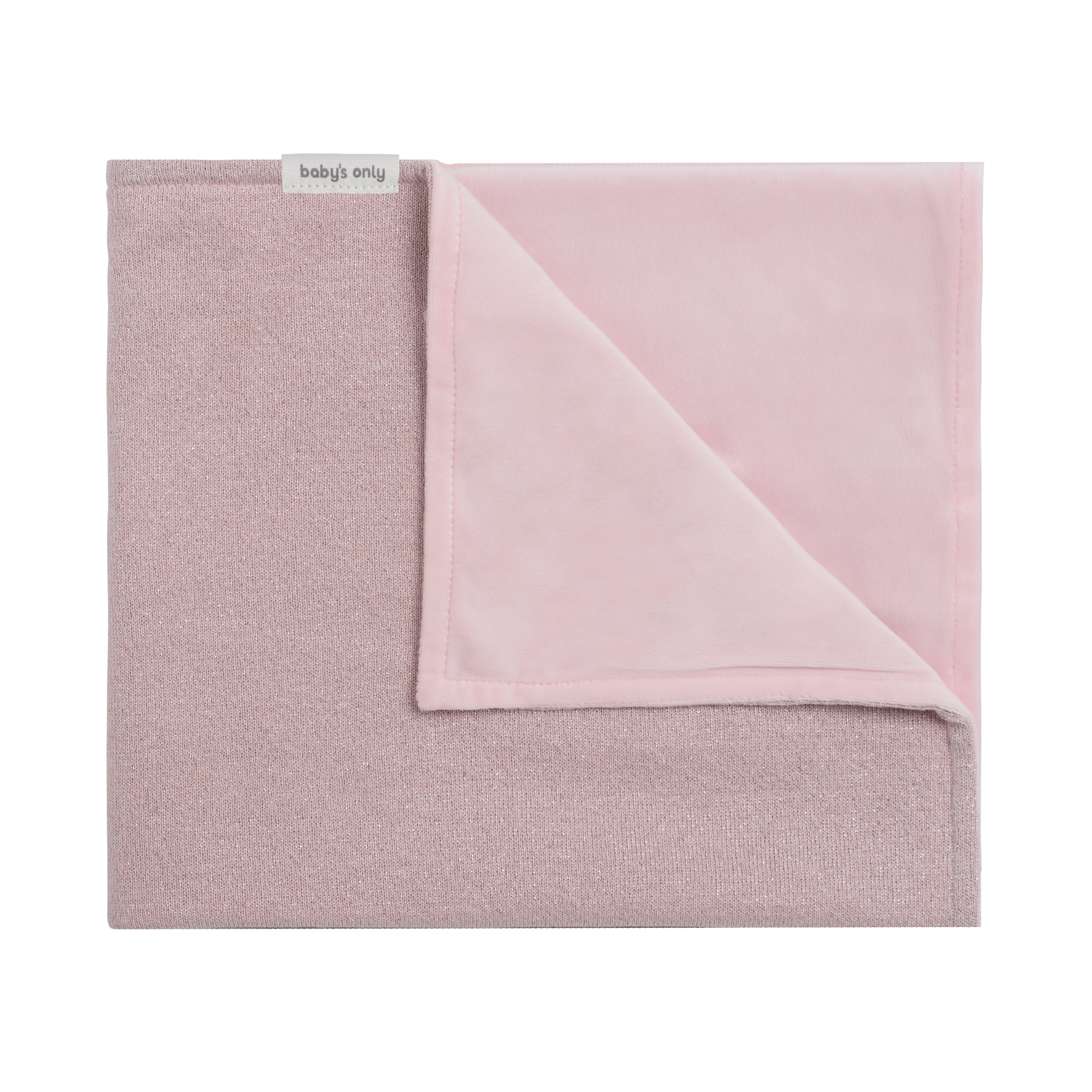 Cot blanket soft Sparkle silver-pink melee