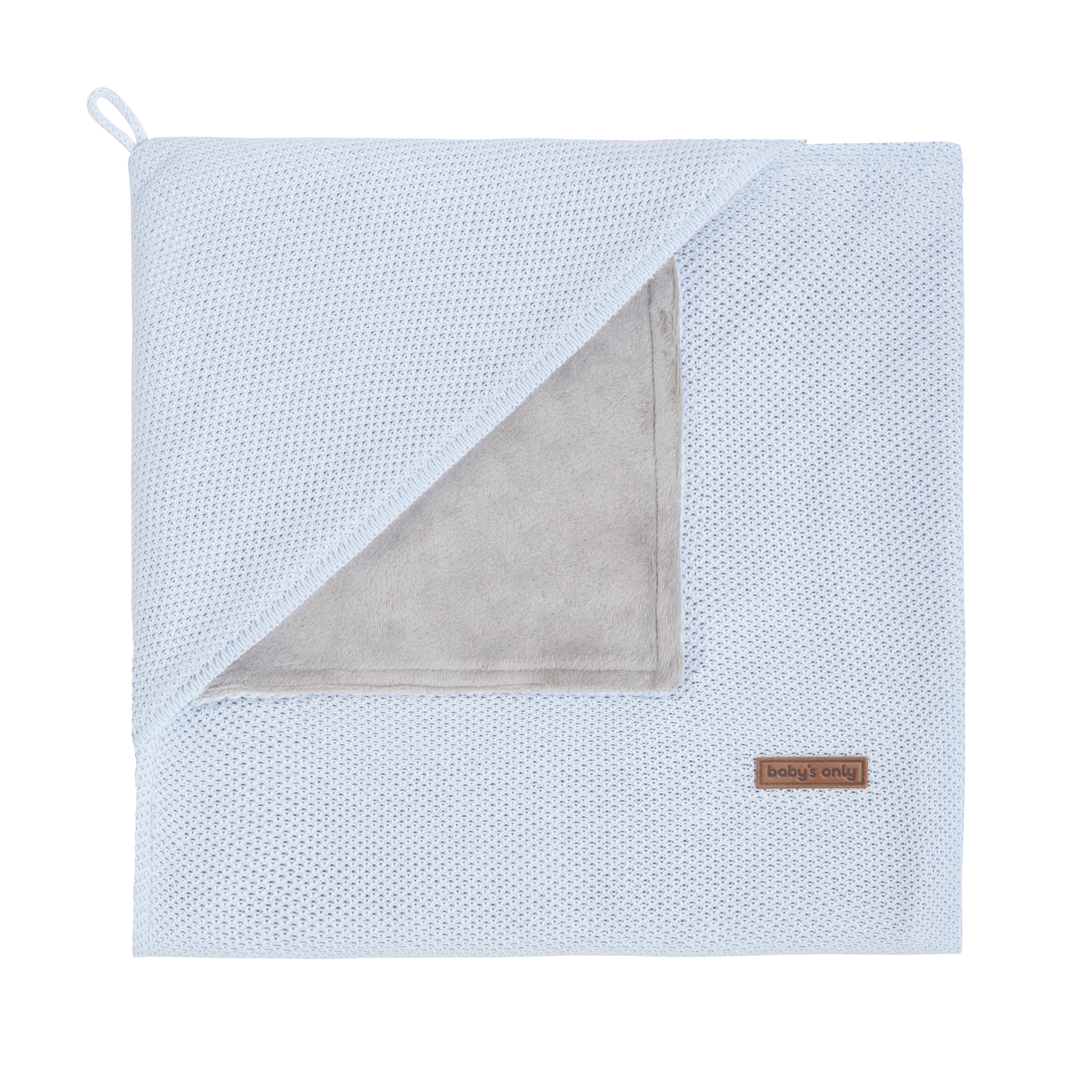 Hooded baby blanket soft Classic powder blue