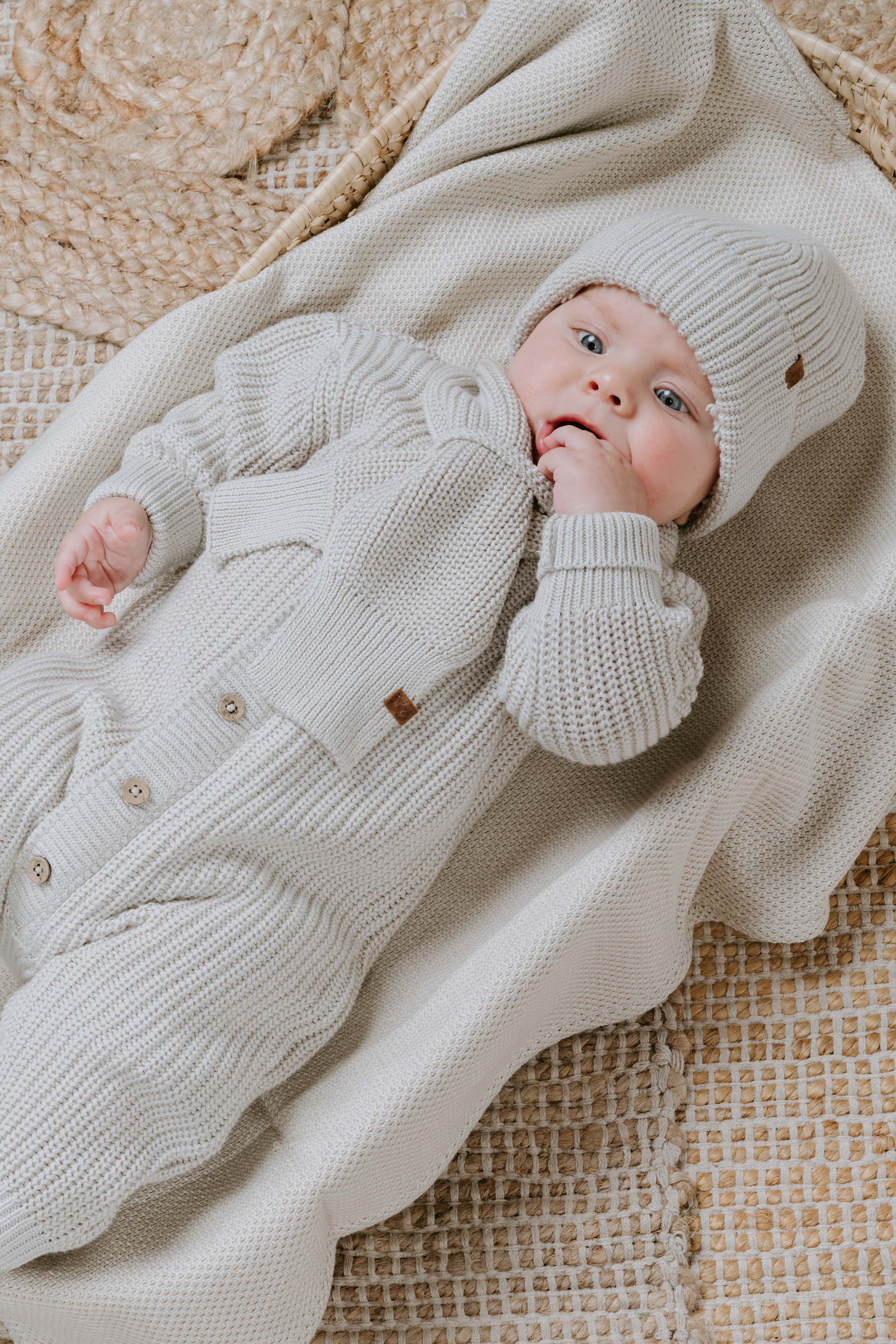 Hat teddy Soul warm linen - 3-6 months