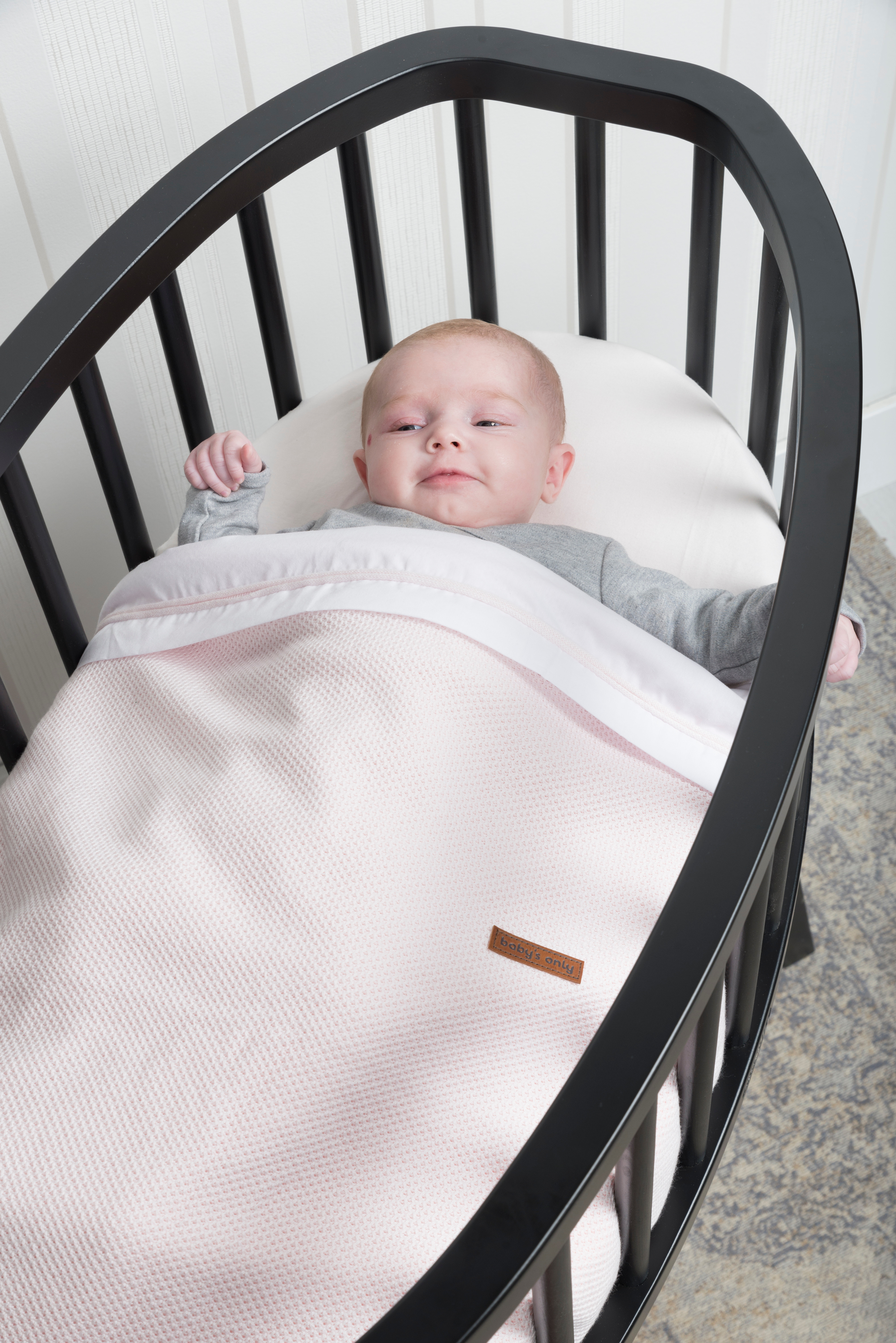 Baby crib blanket teddy Classic pink