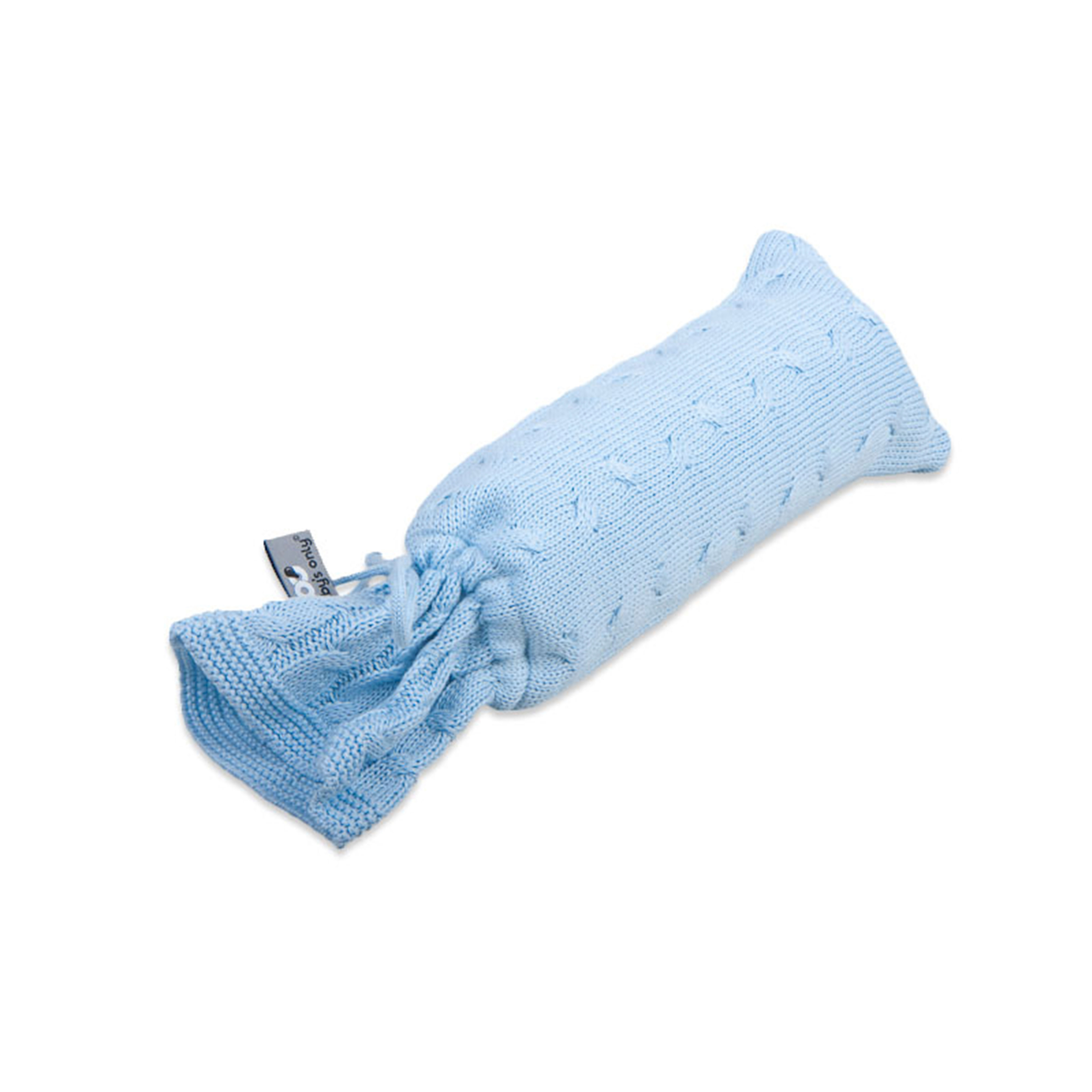 Hot water bottle cover Cable baby blue