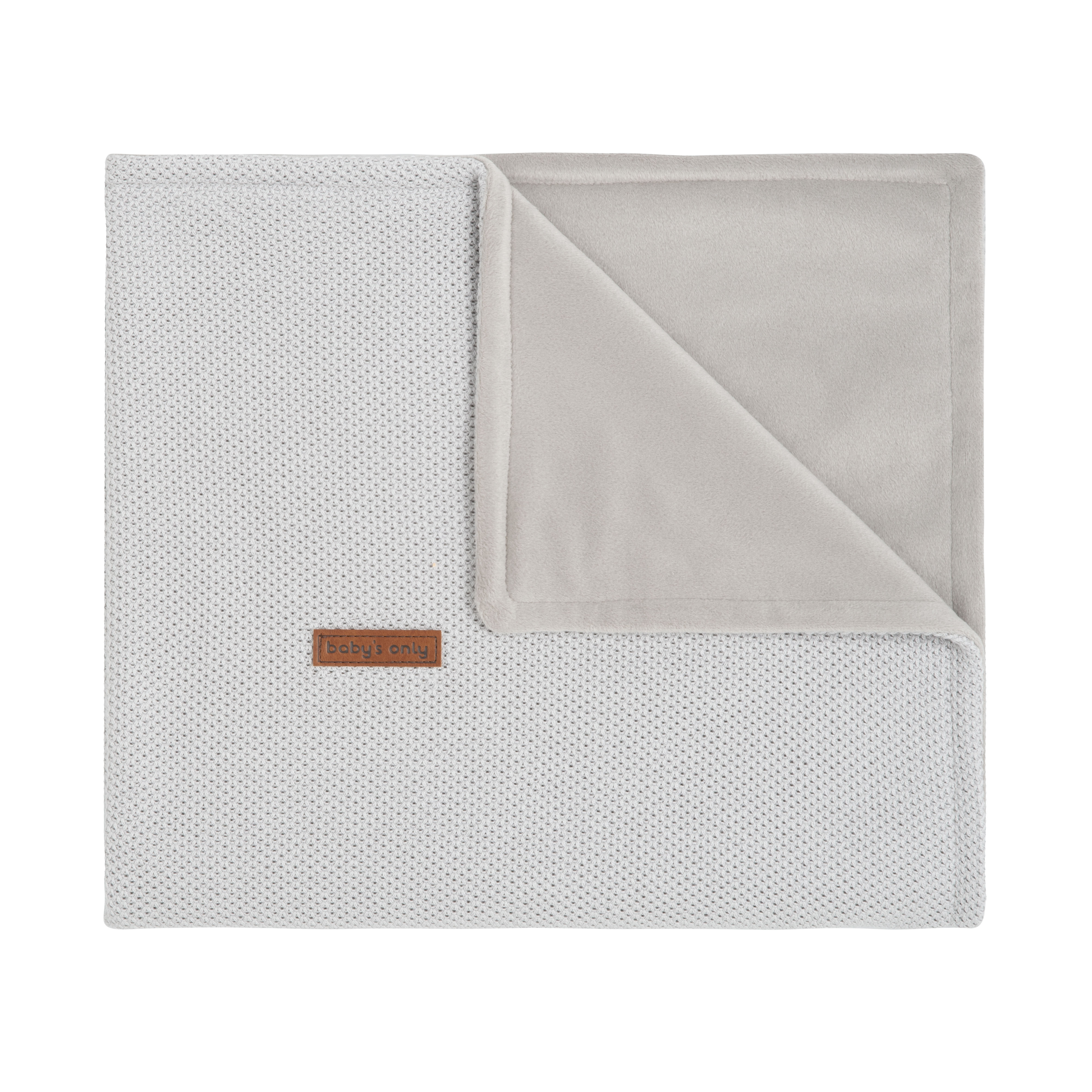 Cot blanket soft Classic silver-grey