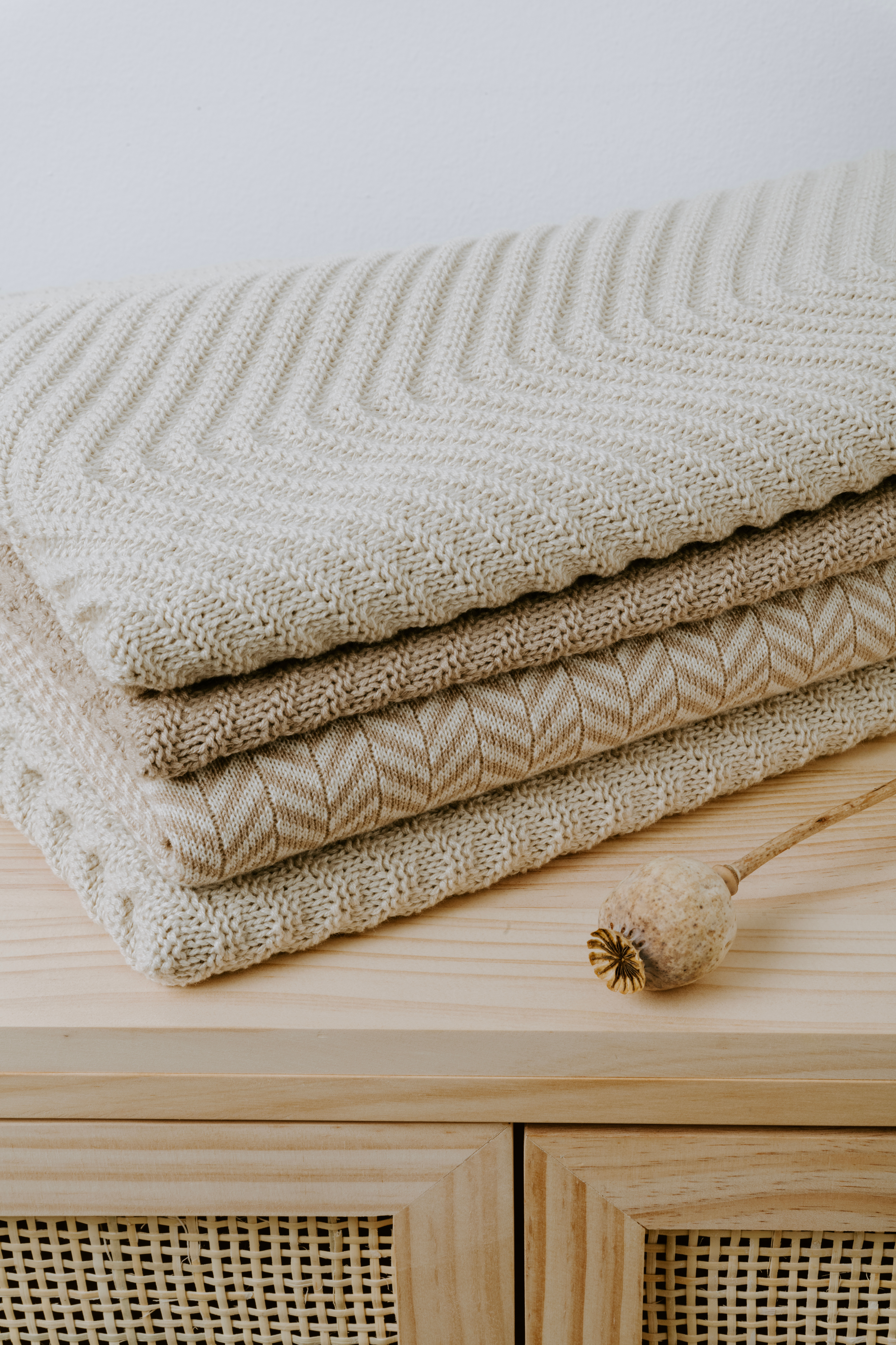 Newborn blanket Grace warm linen - 65x75