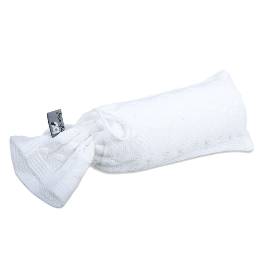 Hot water bottle cover Cable white