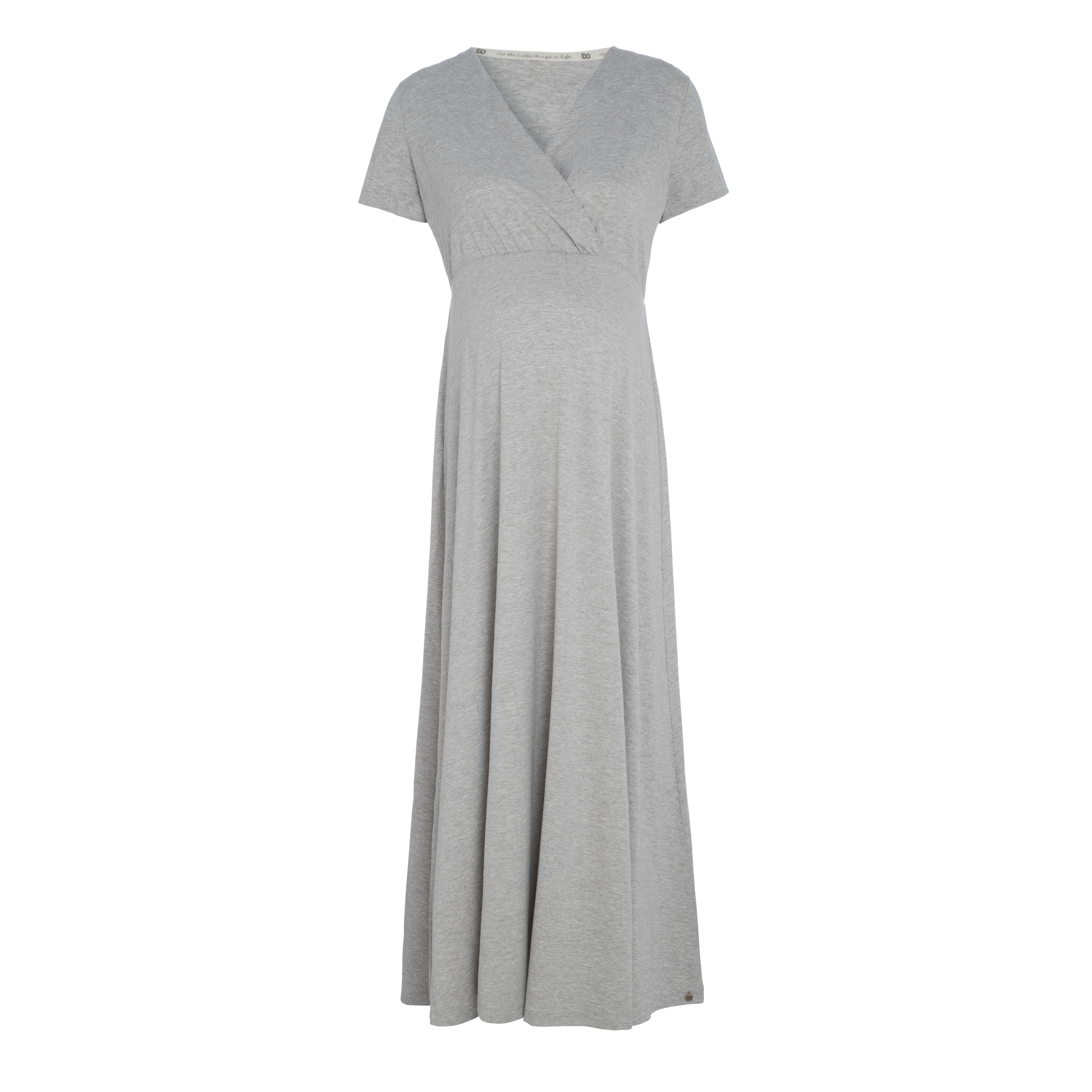Maternity dress Glow dusty grey - L/XL - With nursing function