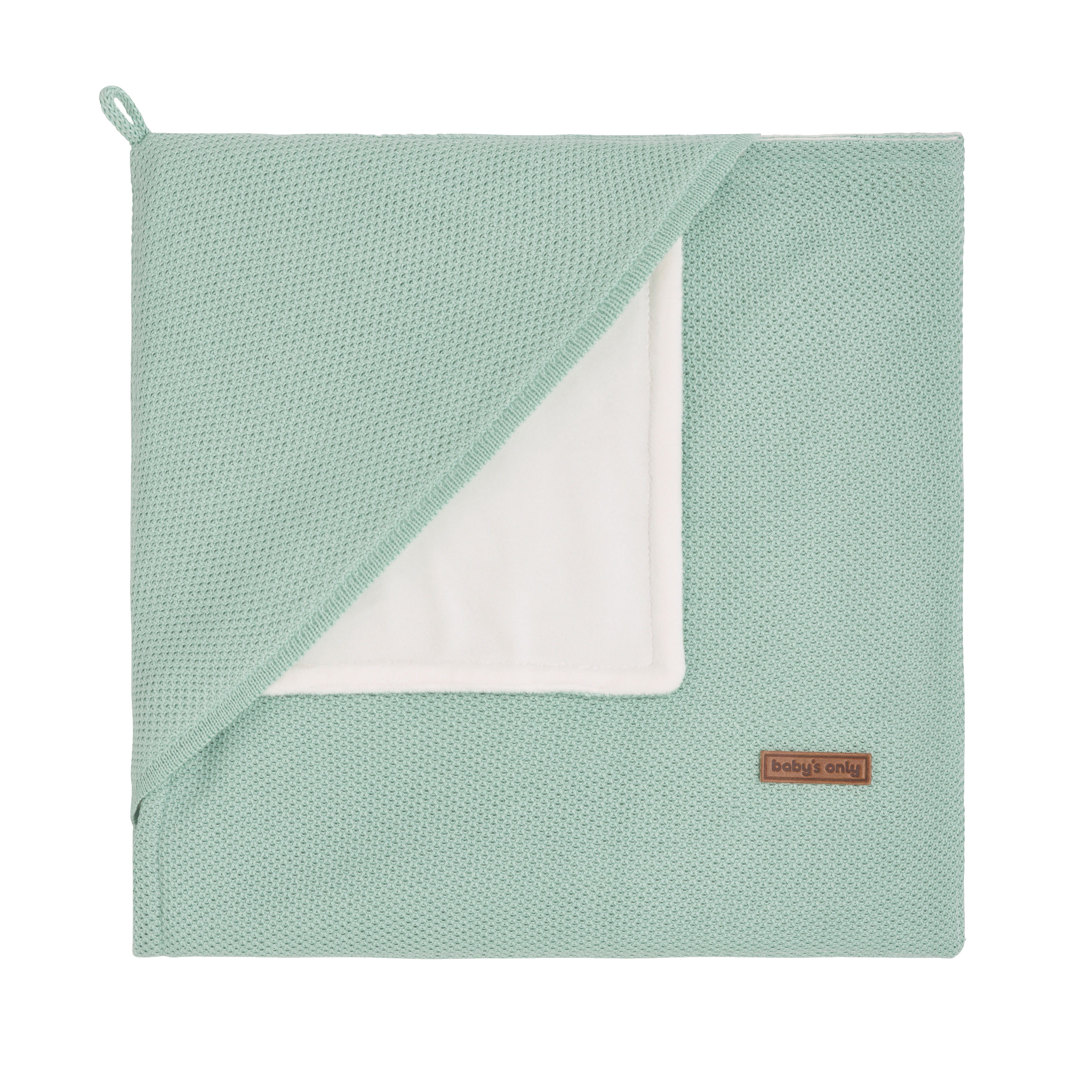 Hooded baby blanket soft Classic mint