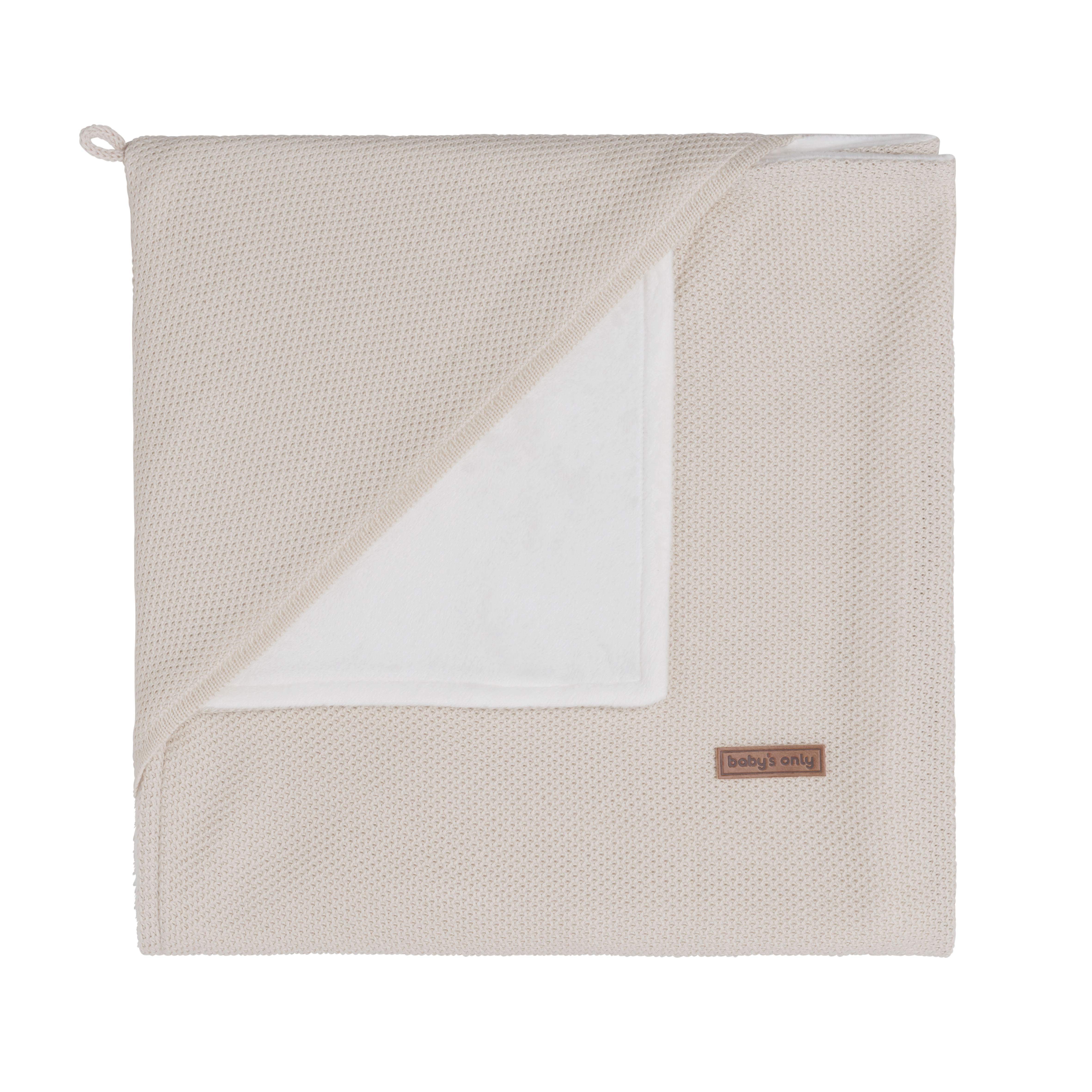 Hooded baby blanket soft Classic sand