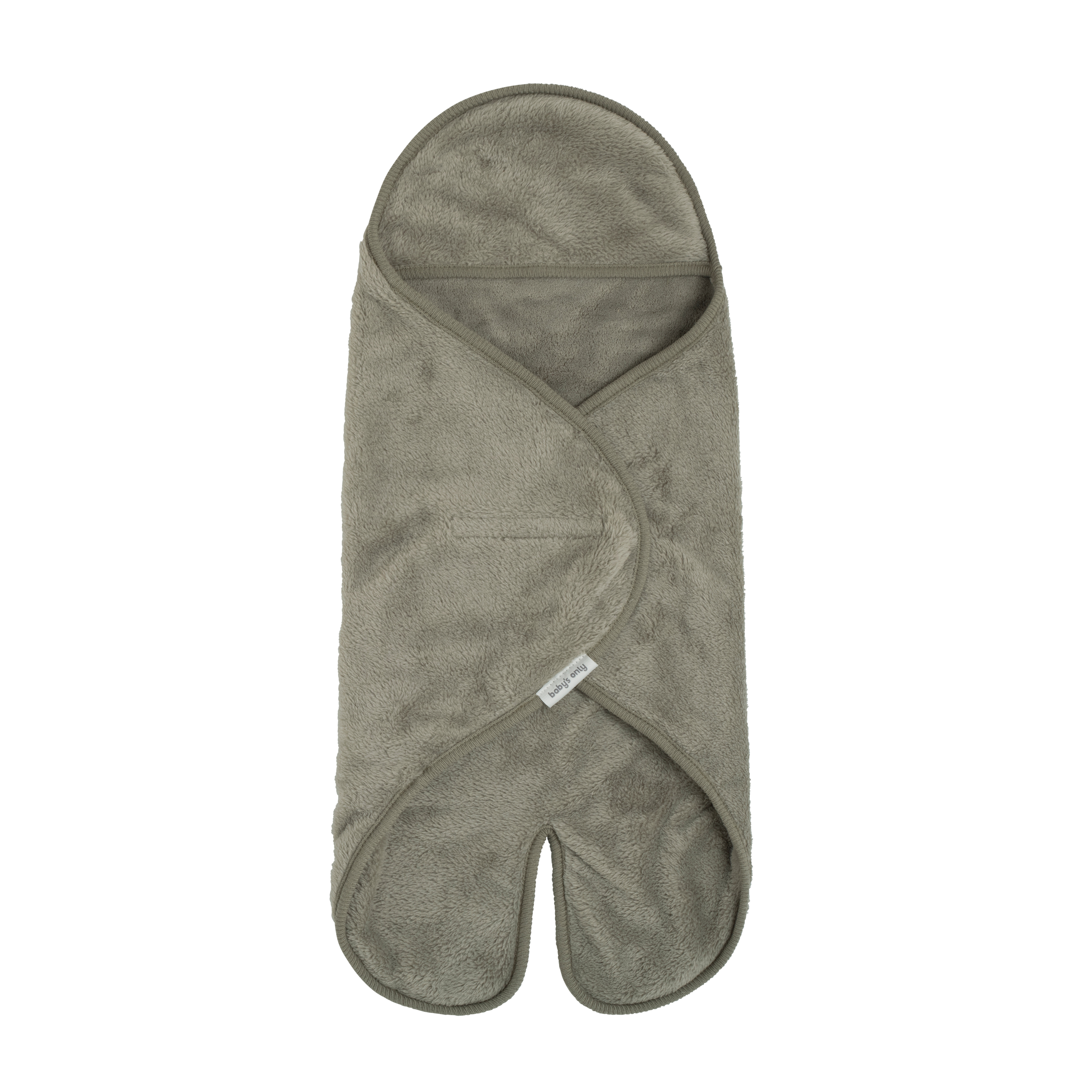 Hooded baby blanket with feet Cozy urban green