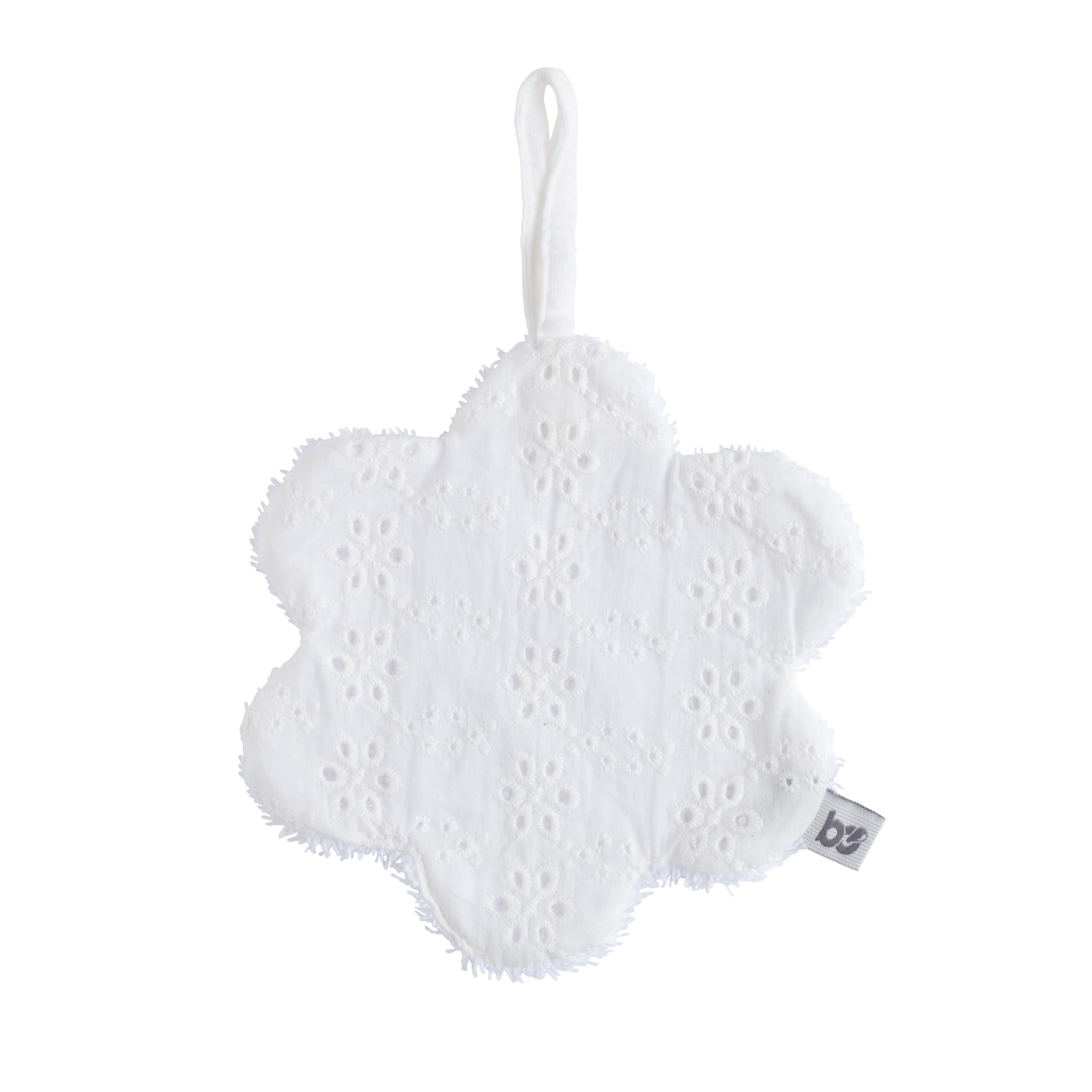 Pacifier cloth flower Calm white