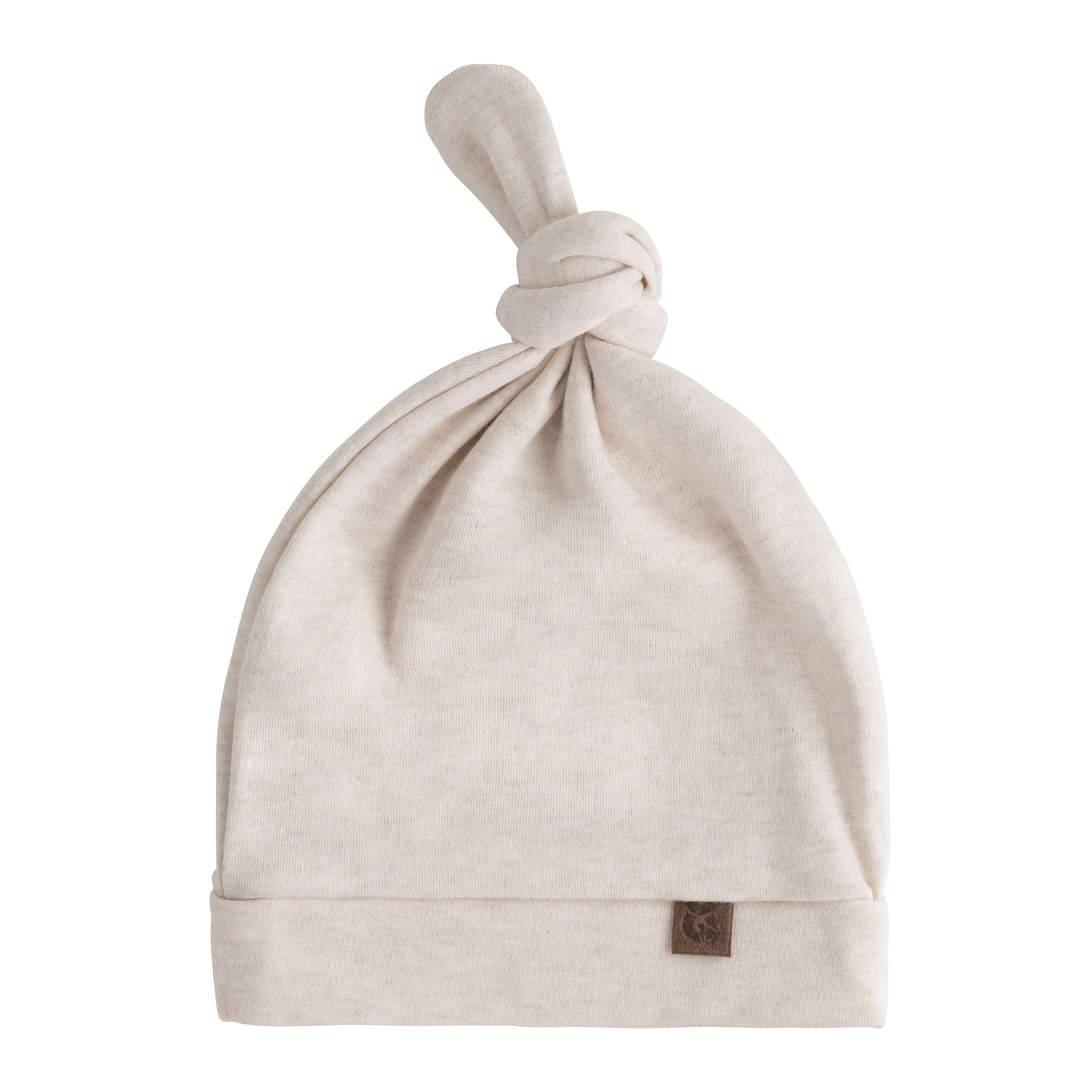 Knotted hat Melange warm linen - 3-6 months