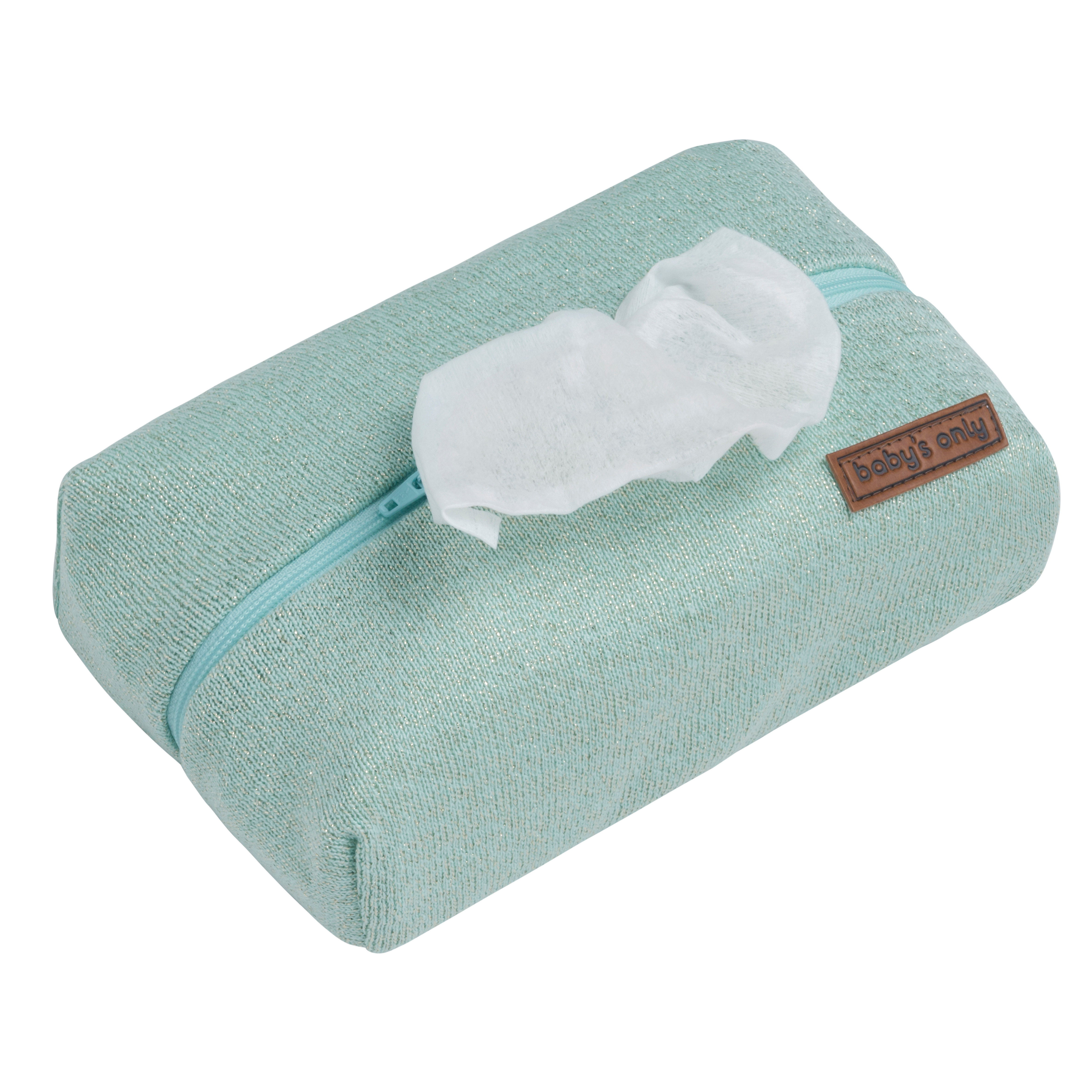 Baby wipes pouch Sparkle gold-mint melee