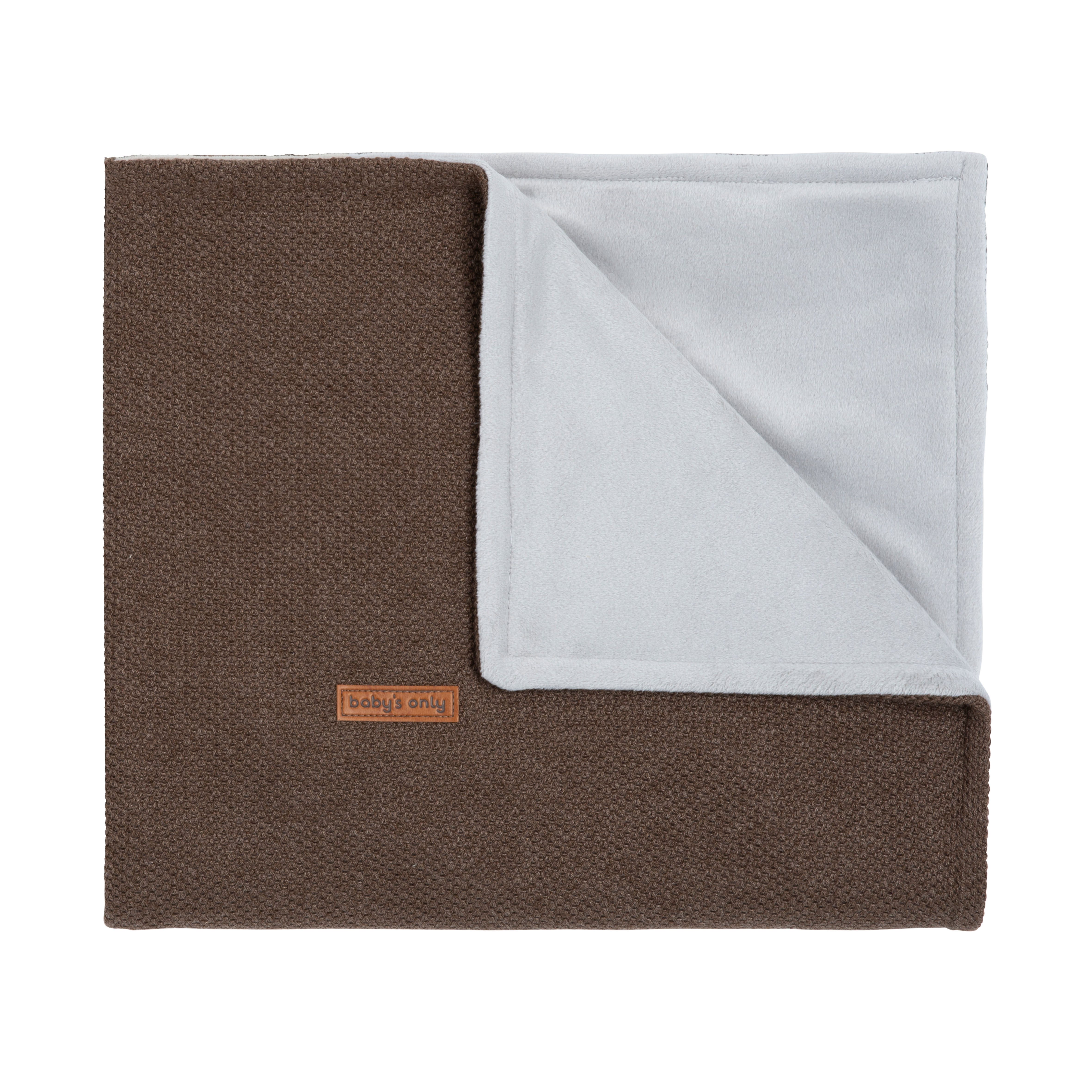 Cot blanket soft Classic cacao