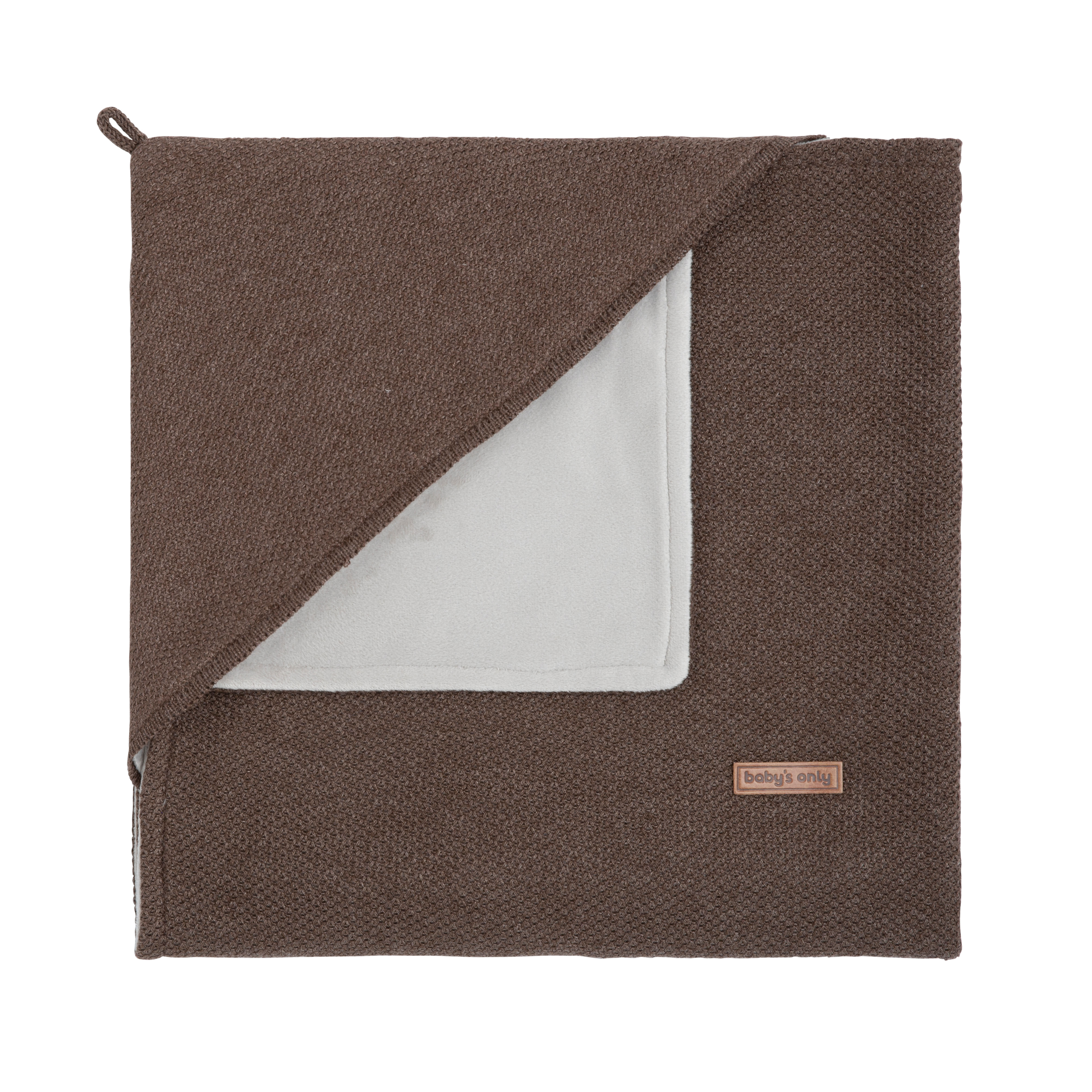 Hooded baby blanket soft Classic cacao