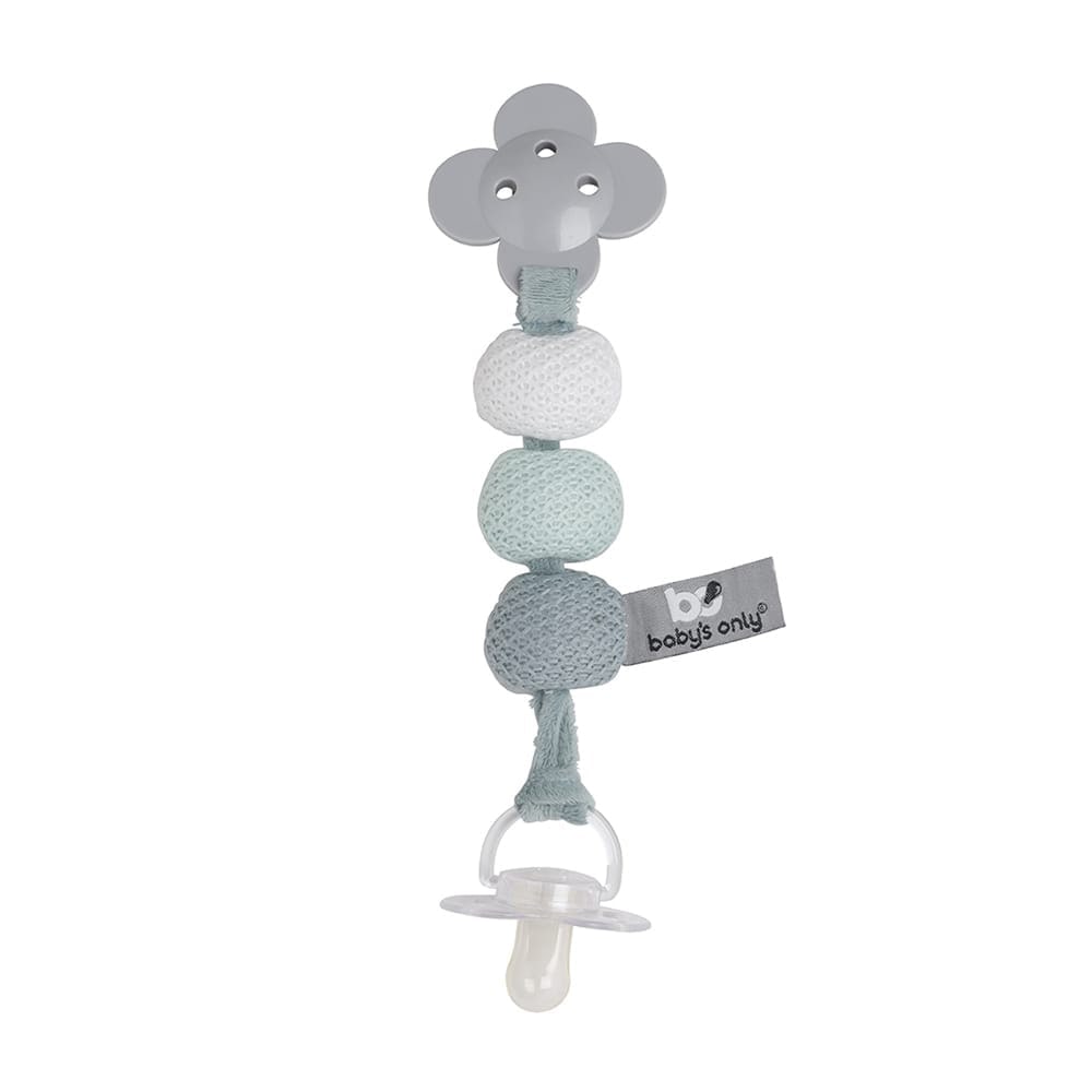 Pacifier cord stonegreen/mint/white