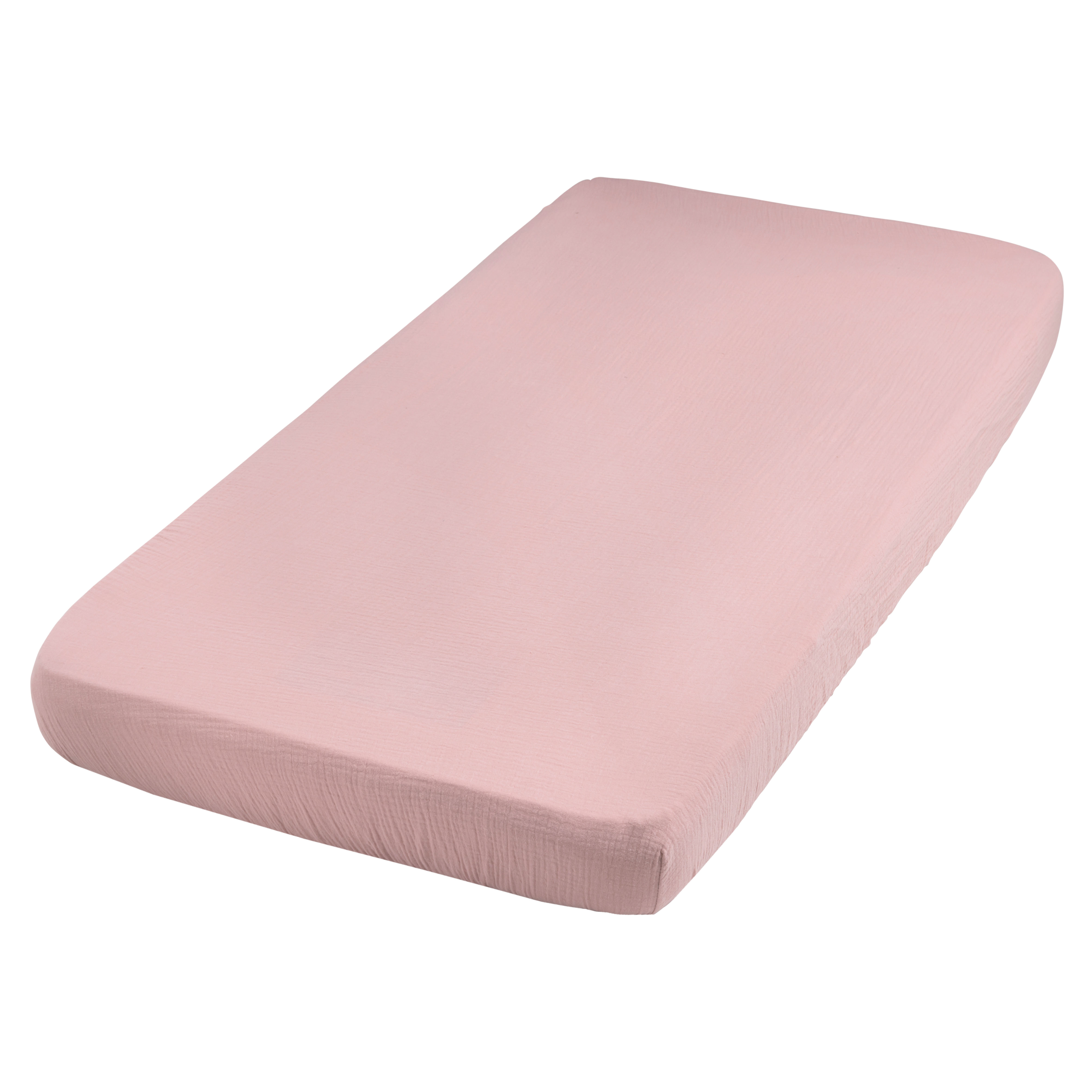 Fitted sheet Breeze old pink - 60x120