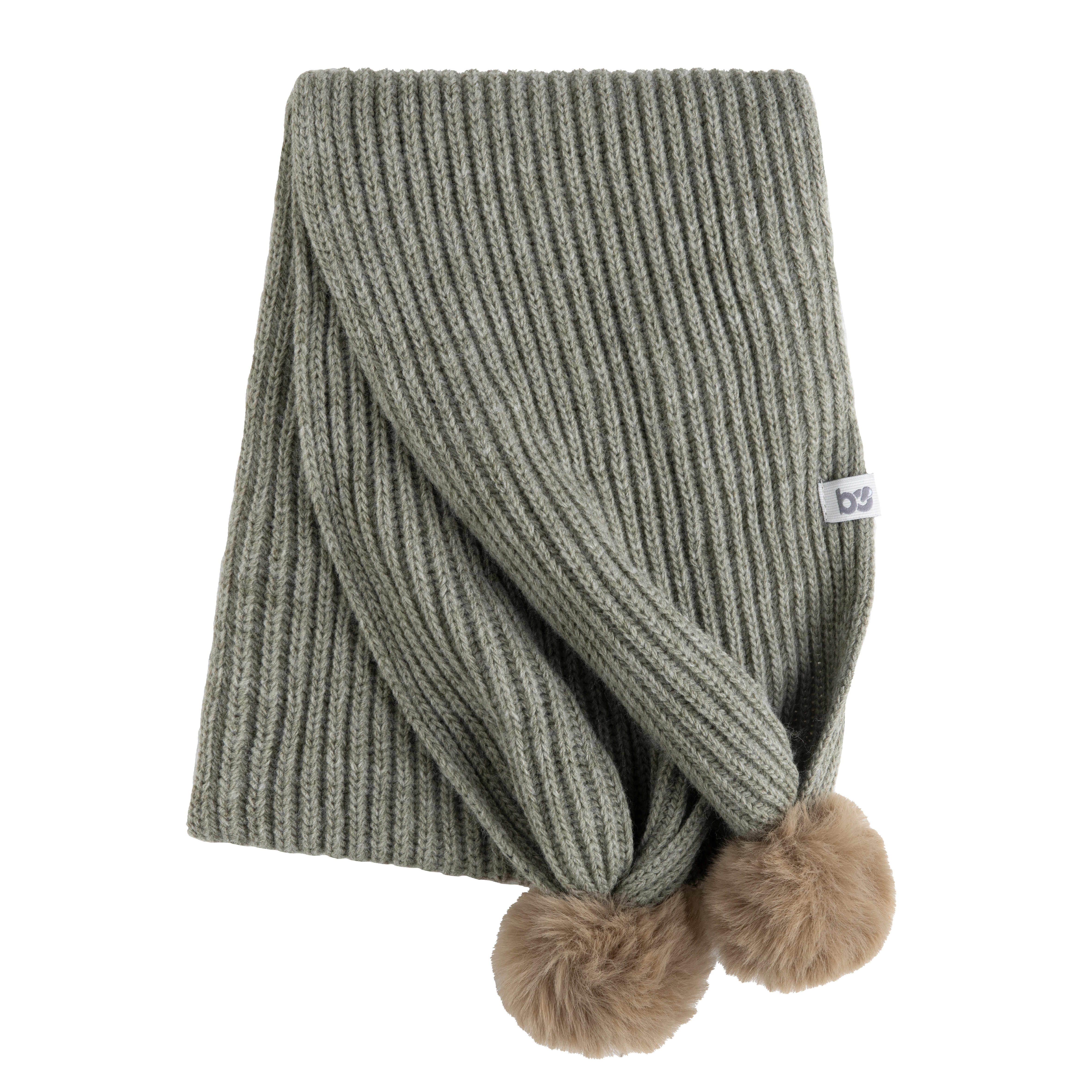 Scarf with pompon Cool urban green - 3-8 years