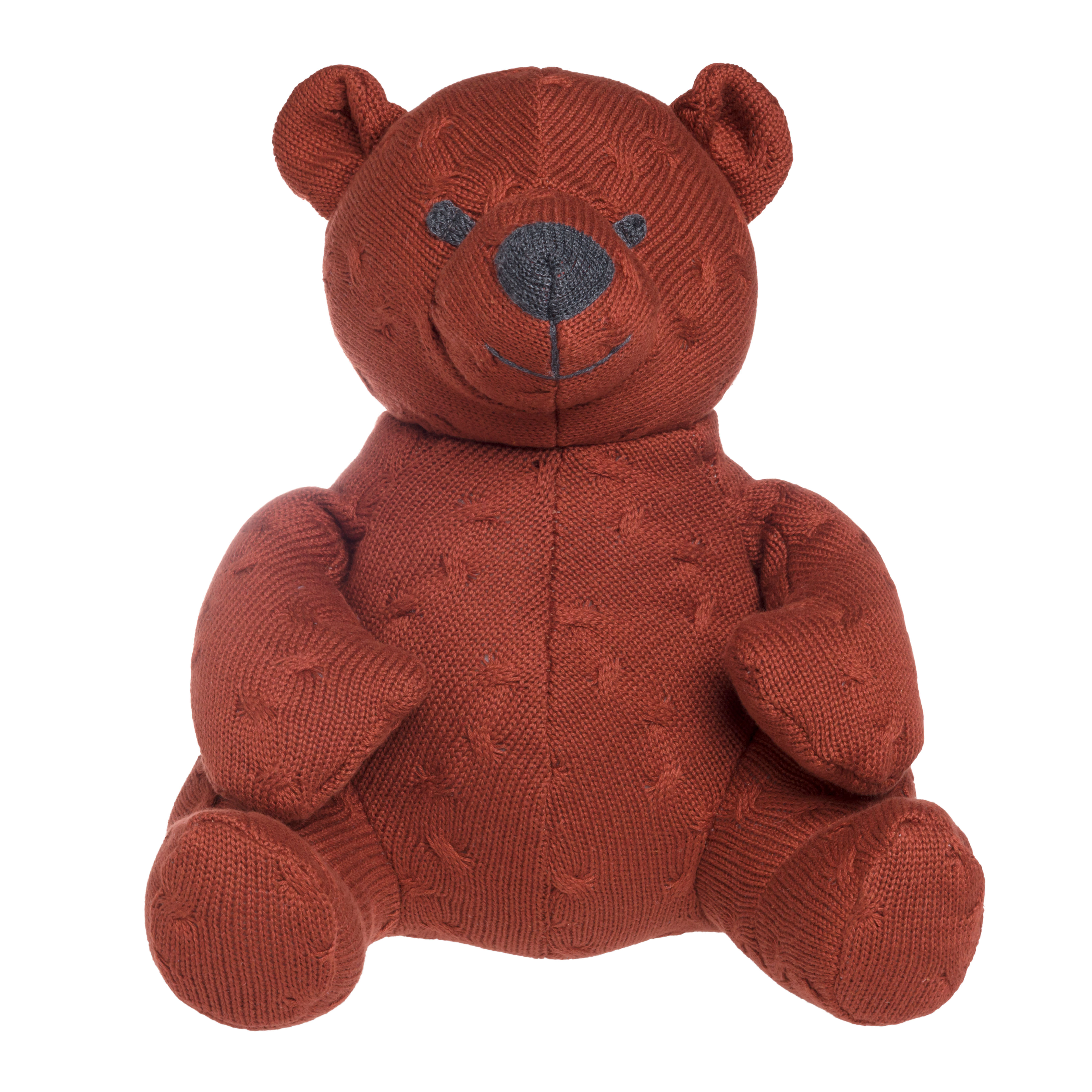 Stuffed bear Cable brique - 35 cm