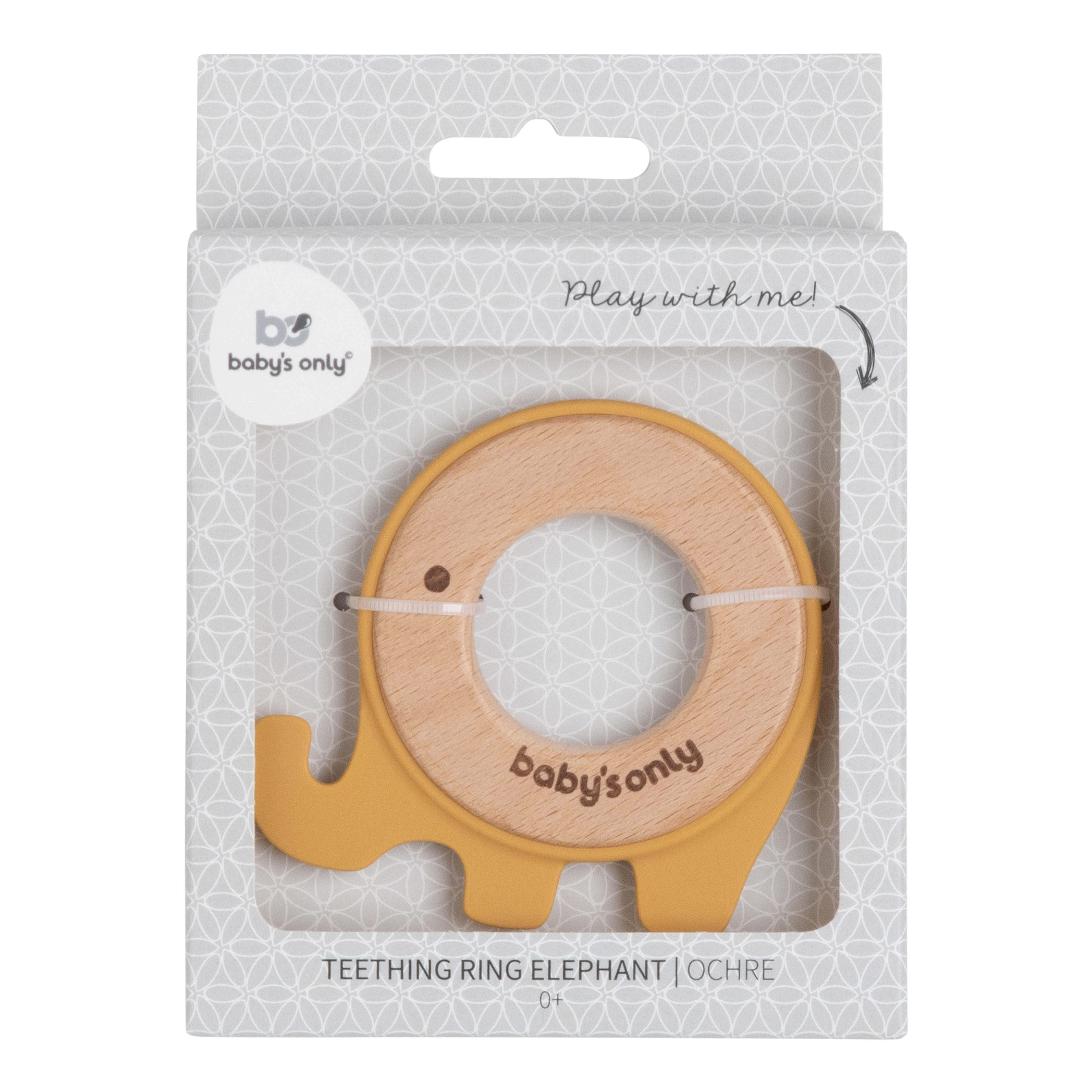 Teething ring elephant ochre