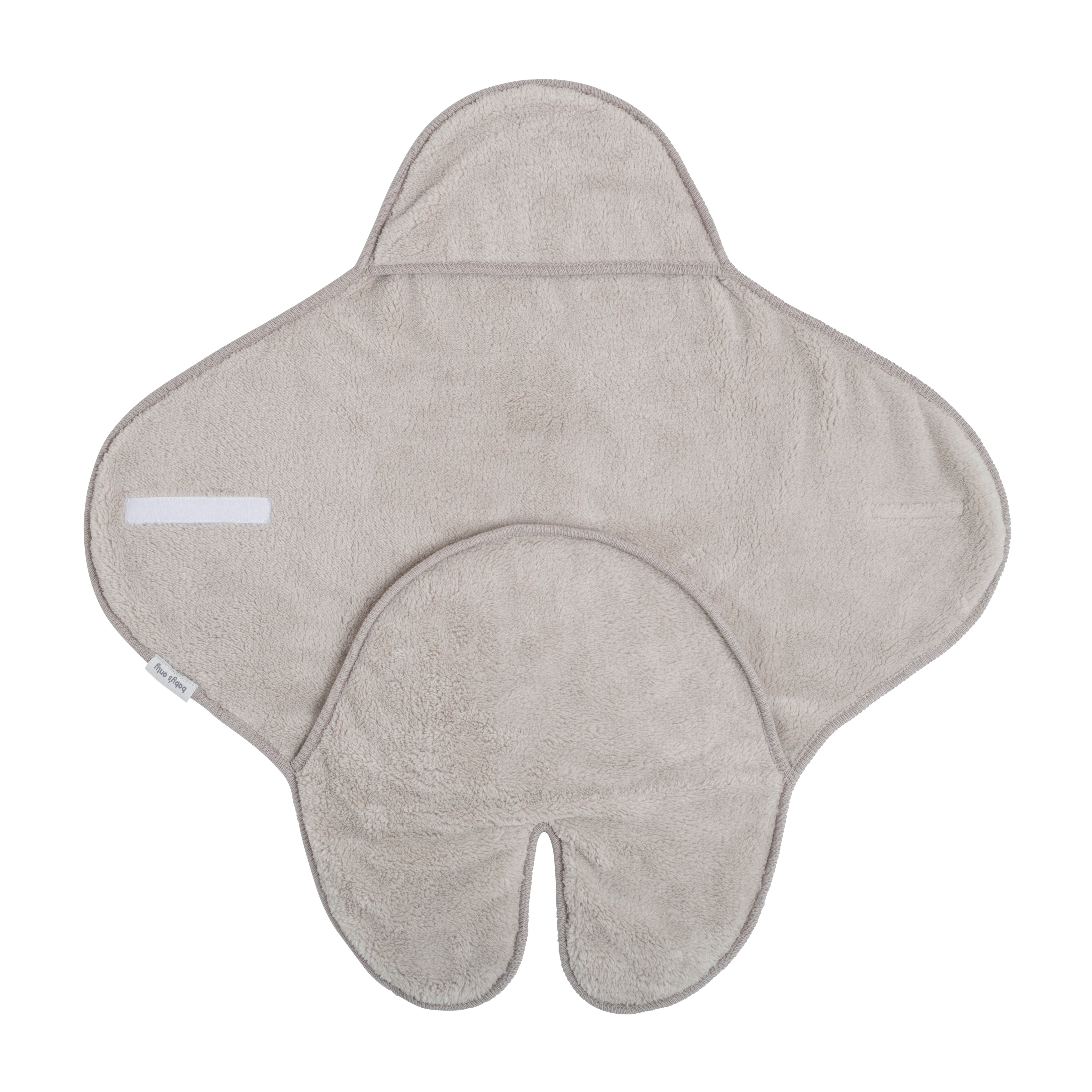 Hooded baby blanket with feet Cozy urban taupe