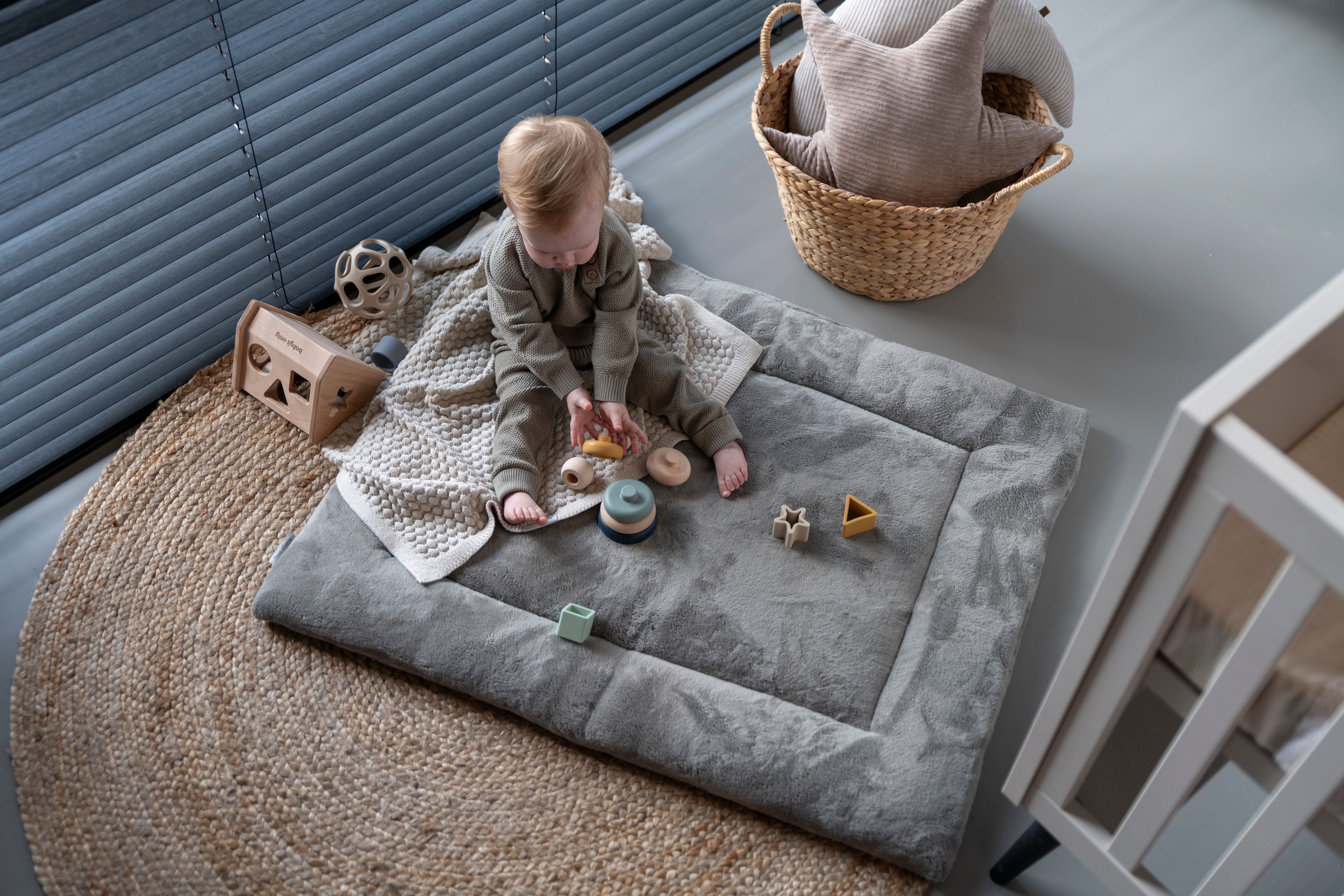 Playpen mat Cozy warm linen - 75x95