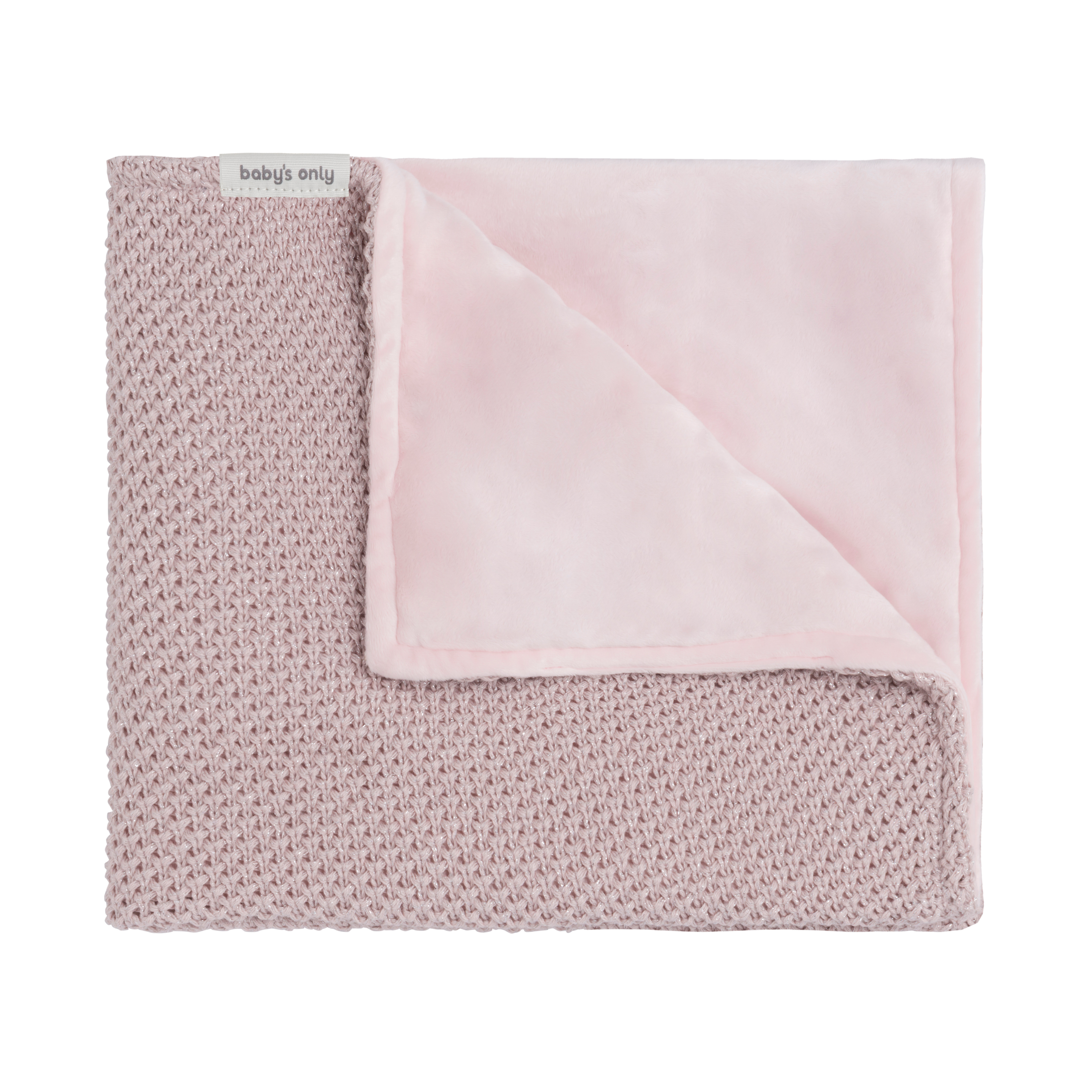 Baby crib blanket soft Sparkle-Flavor silver-pink melee