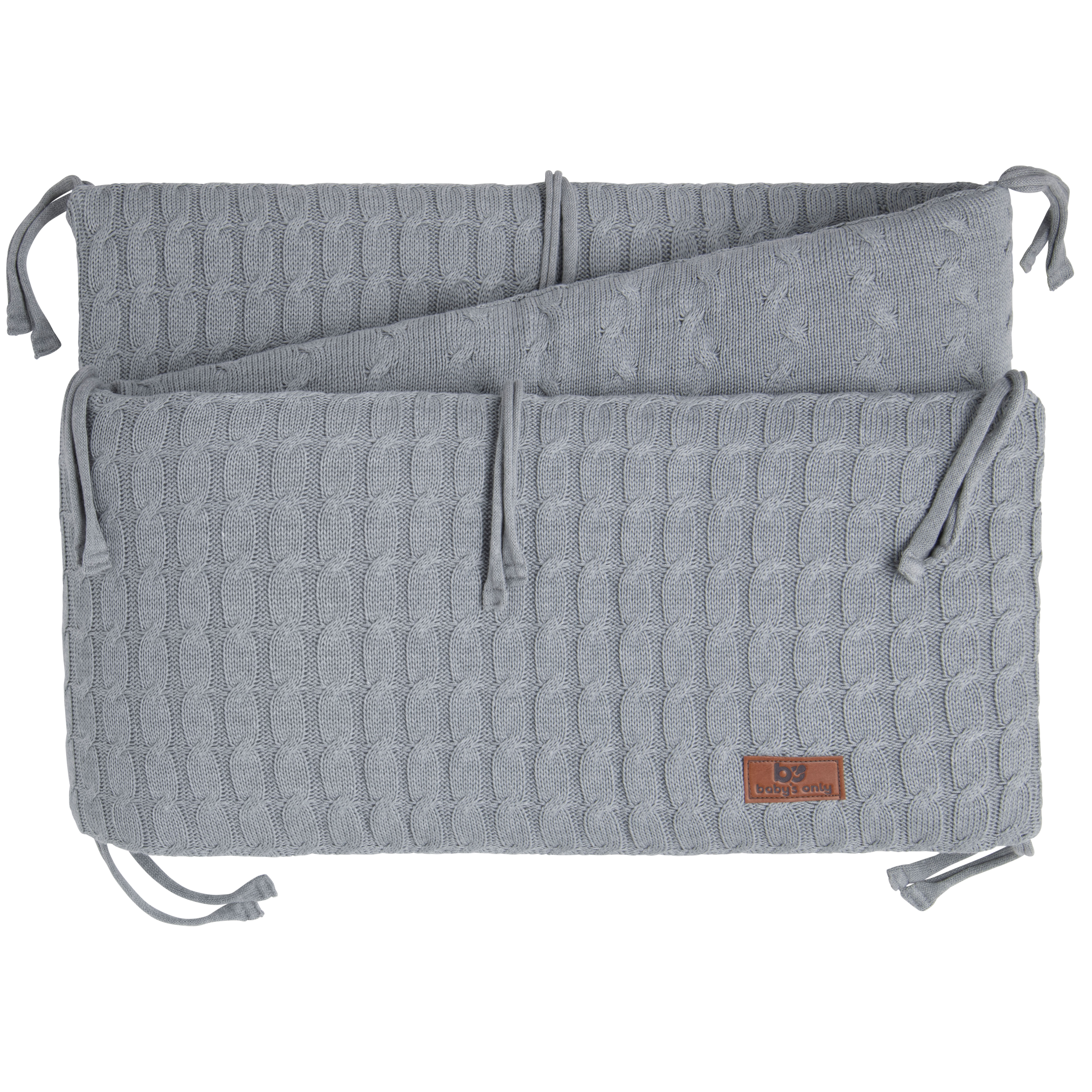 Bed/playpen bumper Cable grey